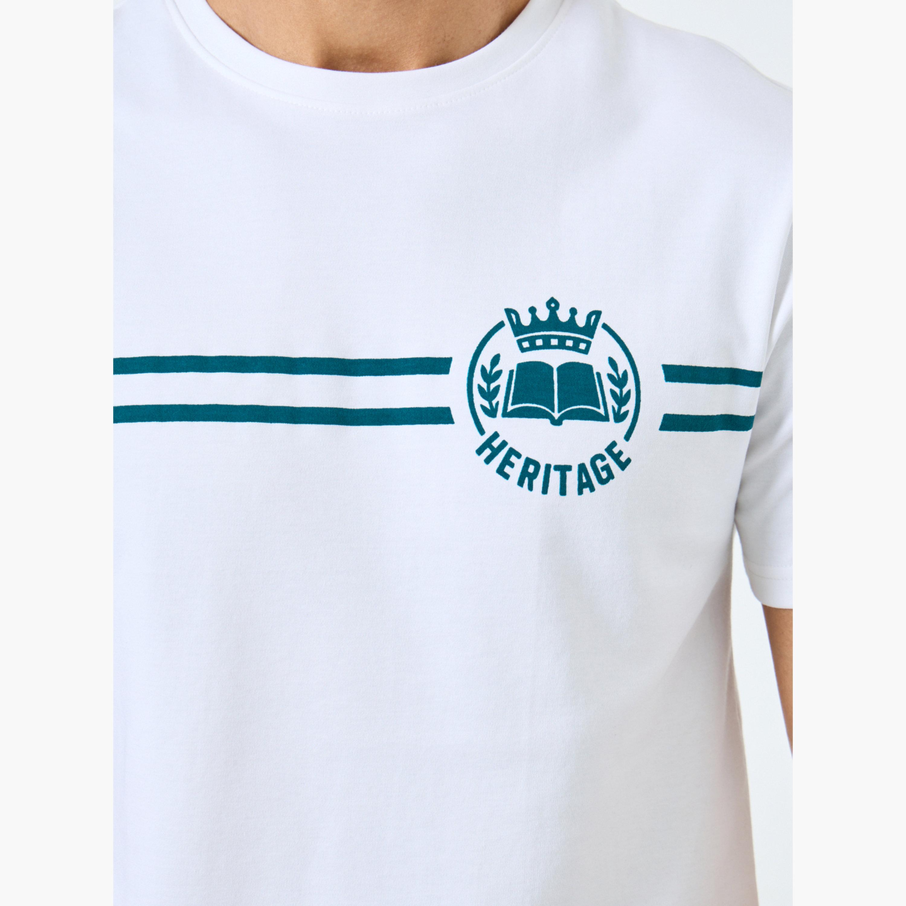 Styli Men White HD Print Interlock Athleisure T-Shirt-men-clothing-tshirtsandpolos-tshirts-image-4