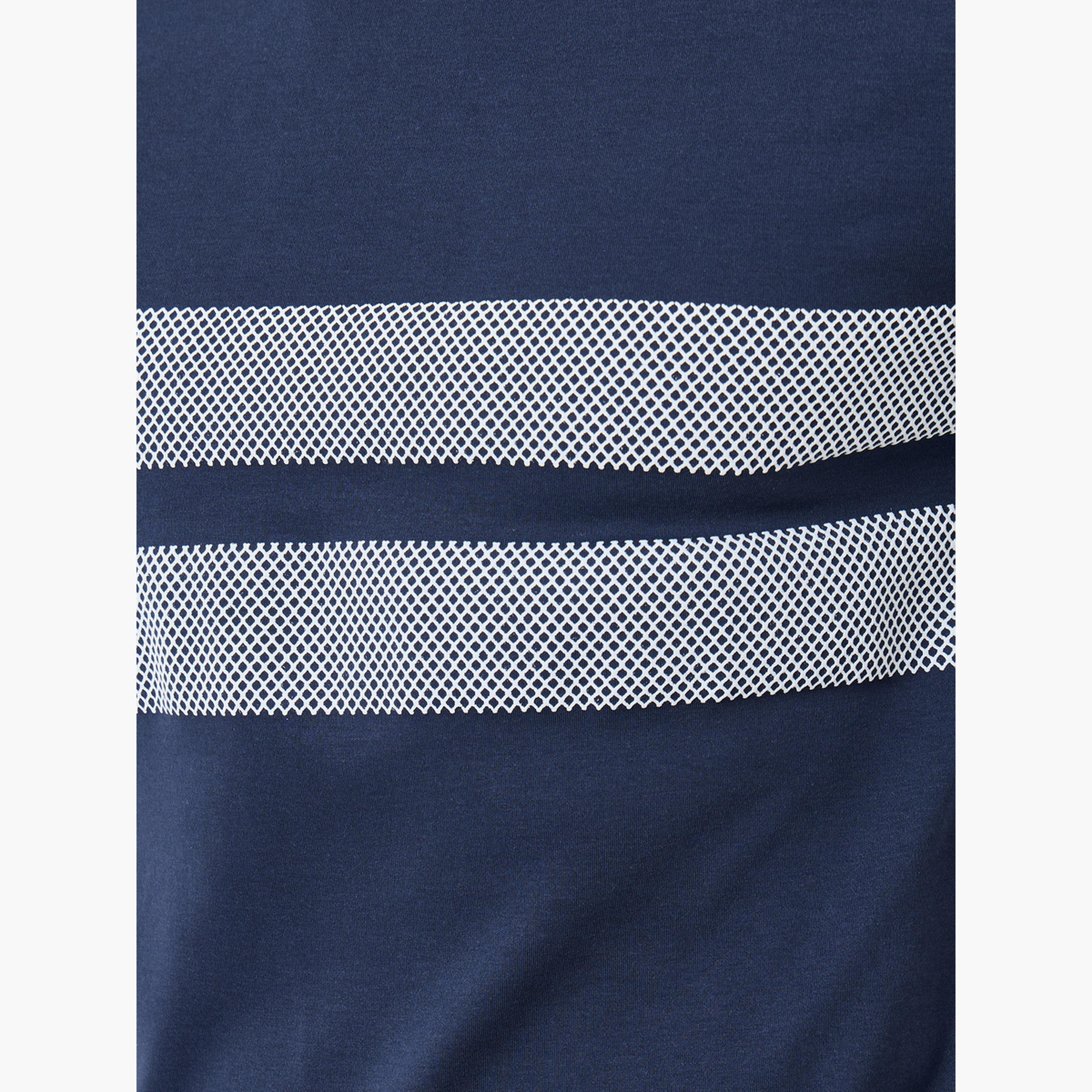 Styli Men Navy HD Print Mock Neck T-Shirt-men-clothing-tshirtsandpolos-tshirts-image-3