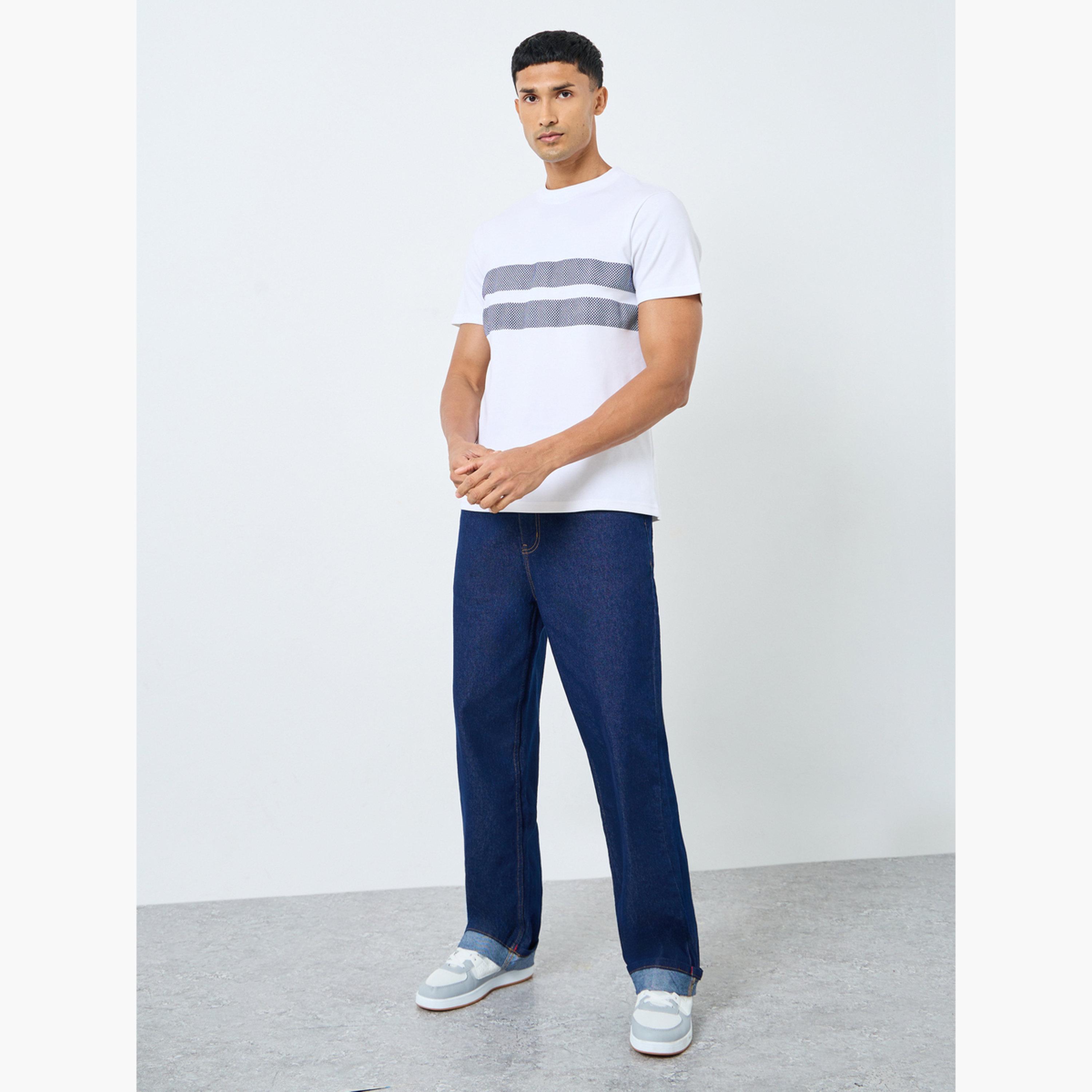 Styli Men White HD Print Mock Neck T-Shirt-men-clothing-tshirtsandpolos-tshirts-image-2