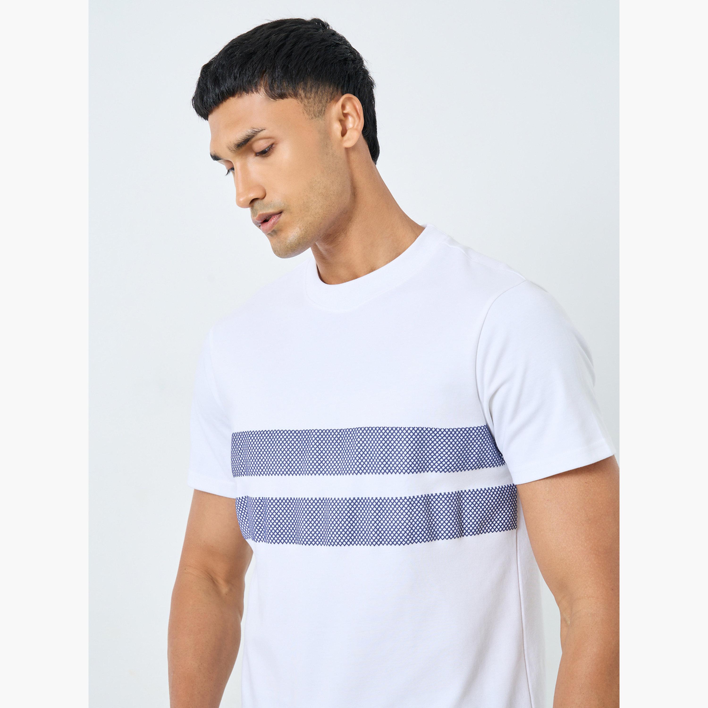 Styli Men White HD Print Mock Neck T-Shirt-men-clothing-tshirtsandpolos-tshirts-image-3