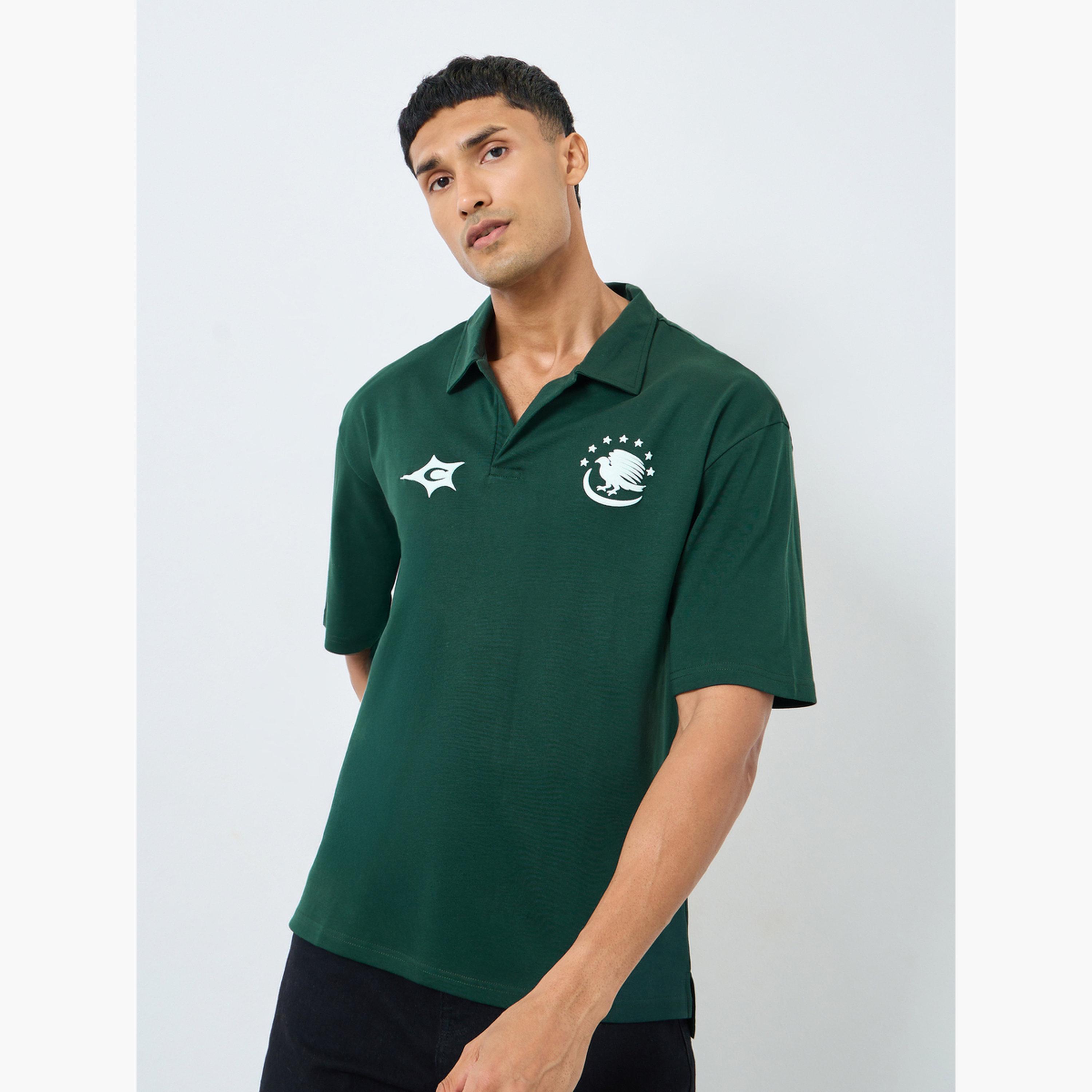 قميص بولو بطبعة جرافيك وقصة واسعة للرجال-men-clothing-tshirtsandpolos-polos-image-1