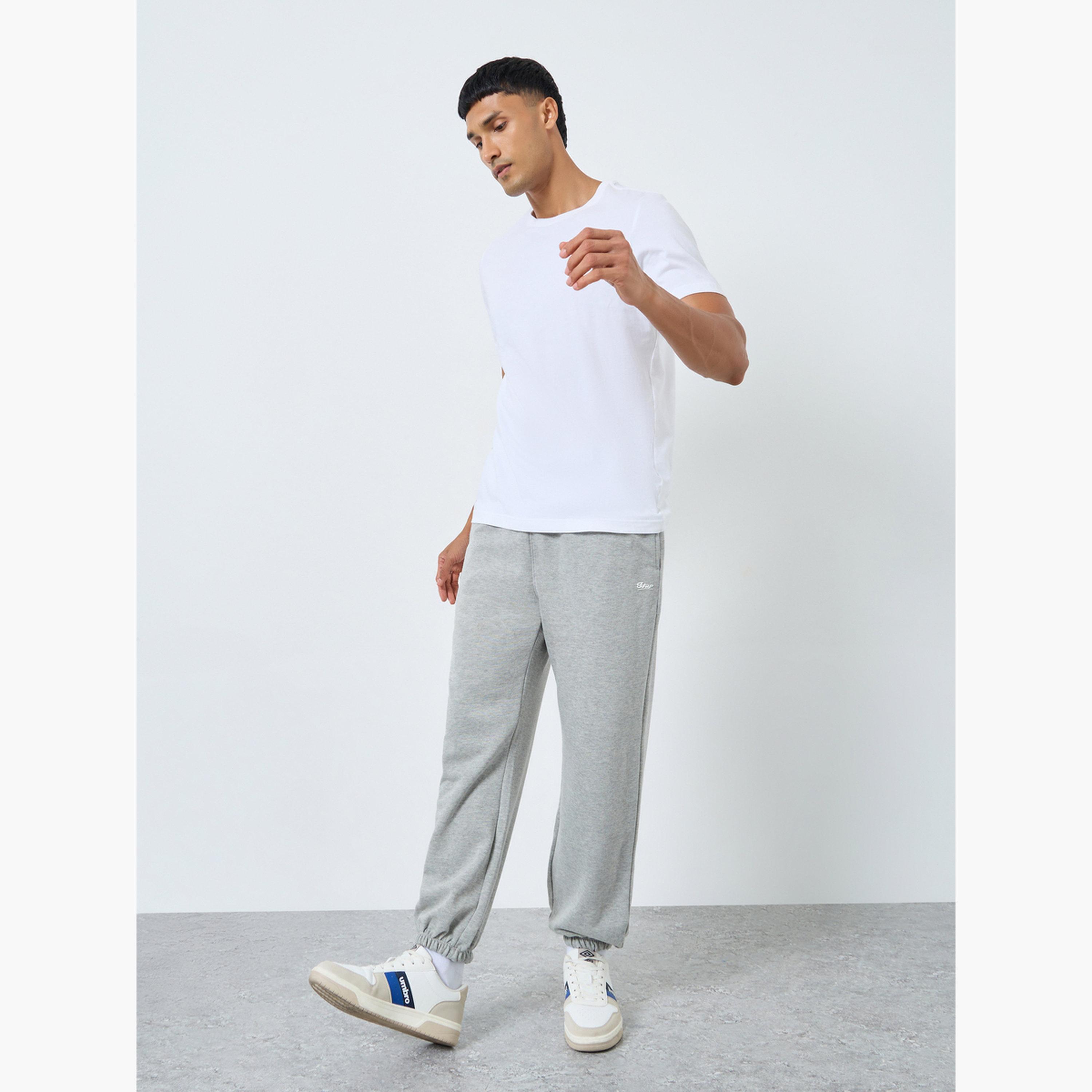 Styli Men Grey Oversized Joggers with Drawstring-men-clothing-bottoms-joggers-image-2