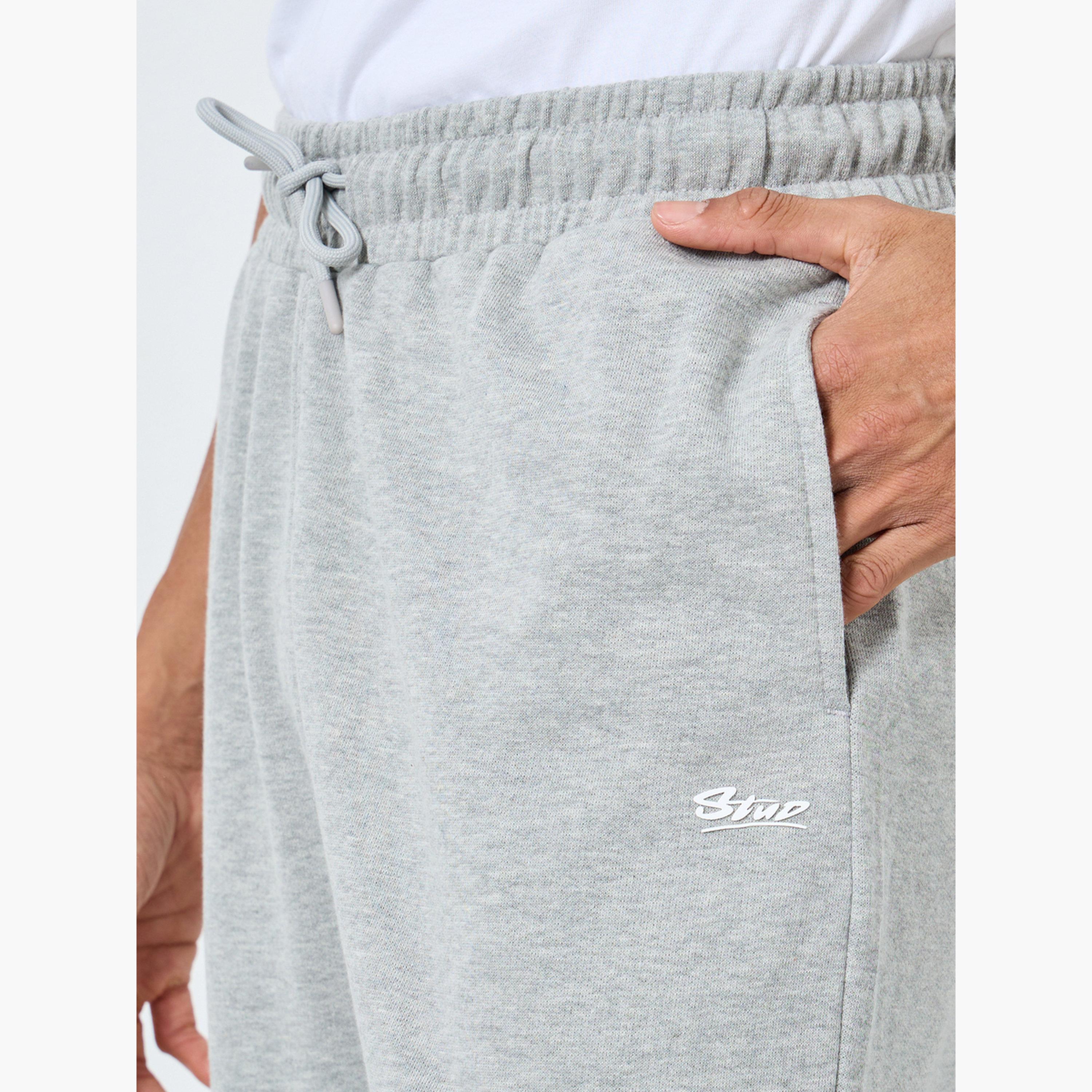 Styli Men Grey Oversized Joggers with Drawstring-men-clothing-bottoms-joggers-image-3