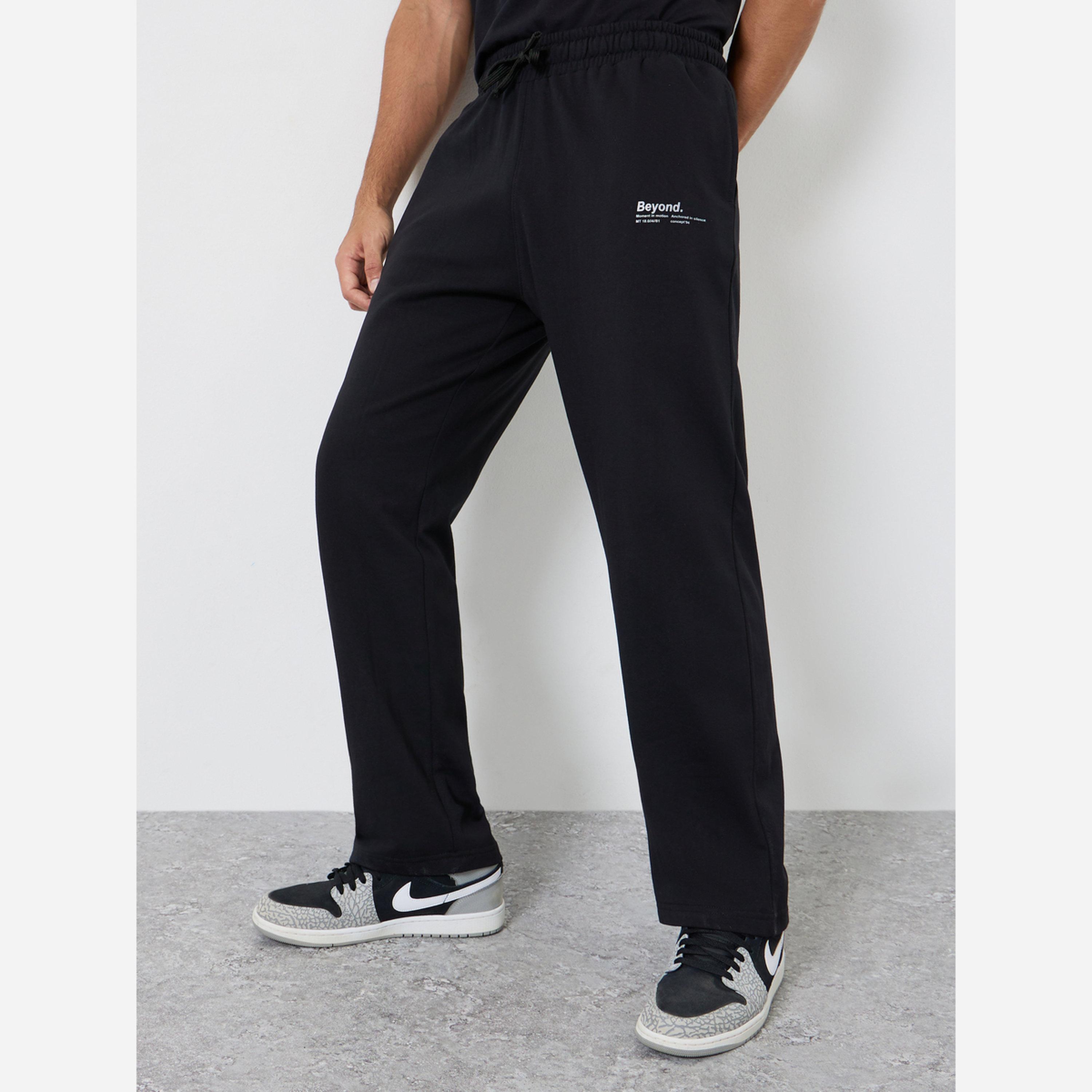 ستايلي - بنطال رياضي رجالي لون أسود-men-clothing-bottoms-joggers-image-1