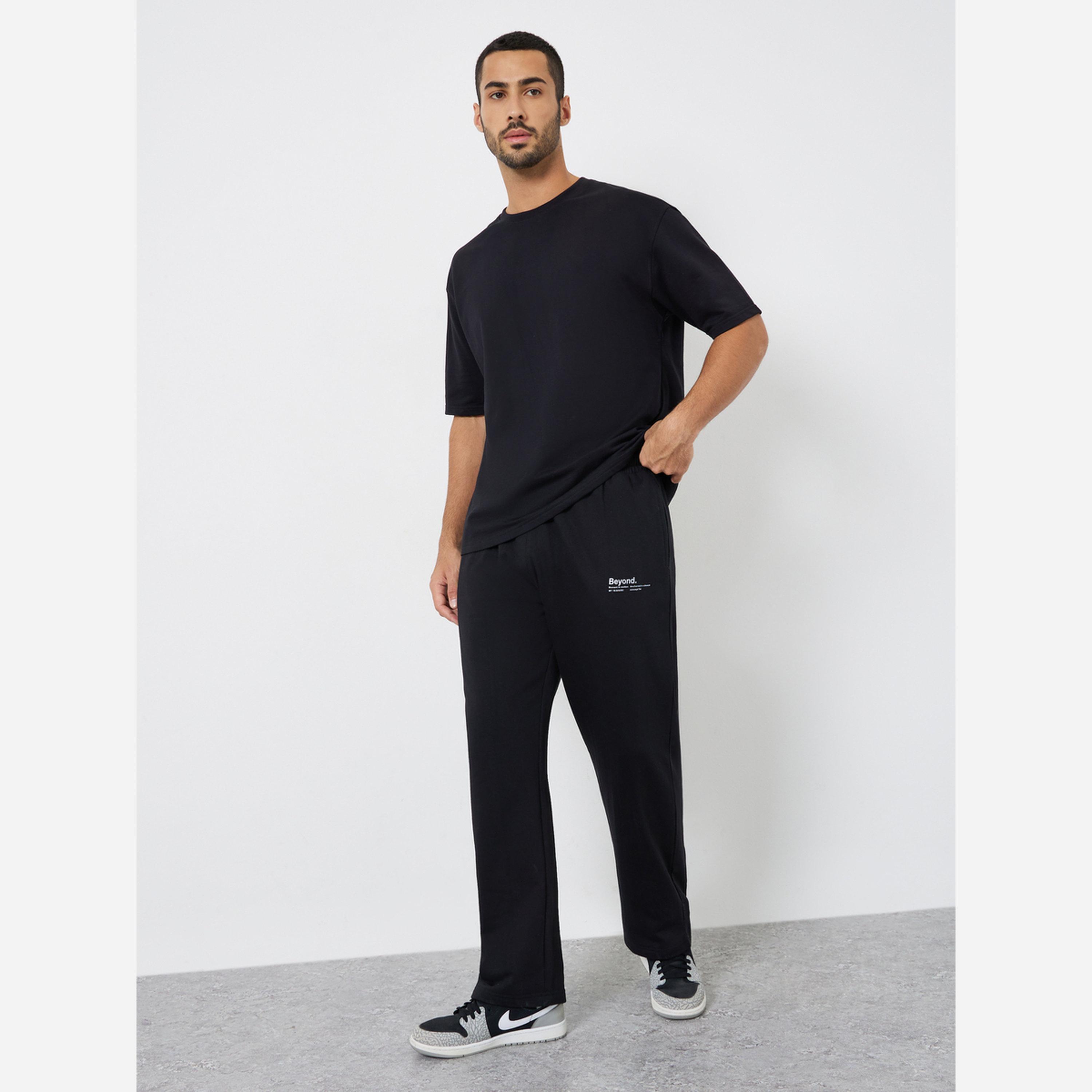 ستايلي - بنطال رياضي رجالي لون أسود-men-clothing-bottoms-joggers-image-2