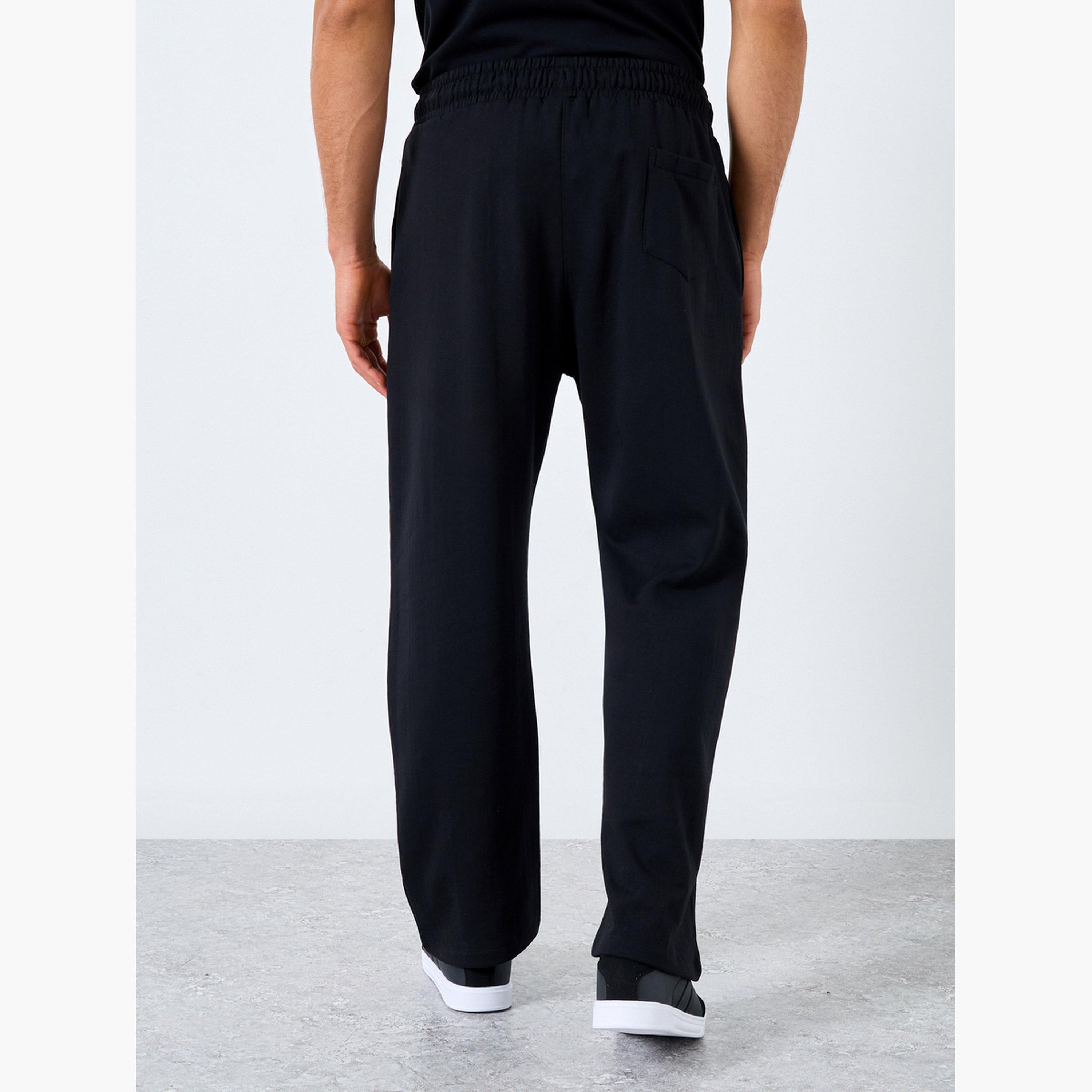 Styli Men Black Oversized Joggers with Drawstring-men-clothing-bottoms-joggers-image-4