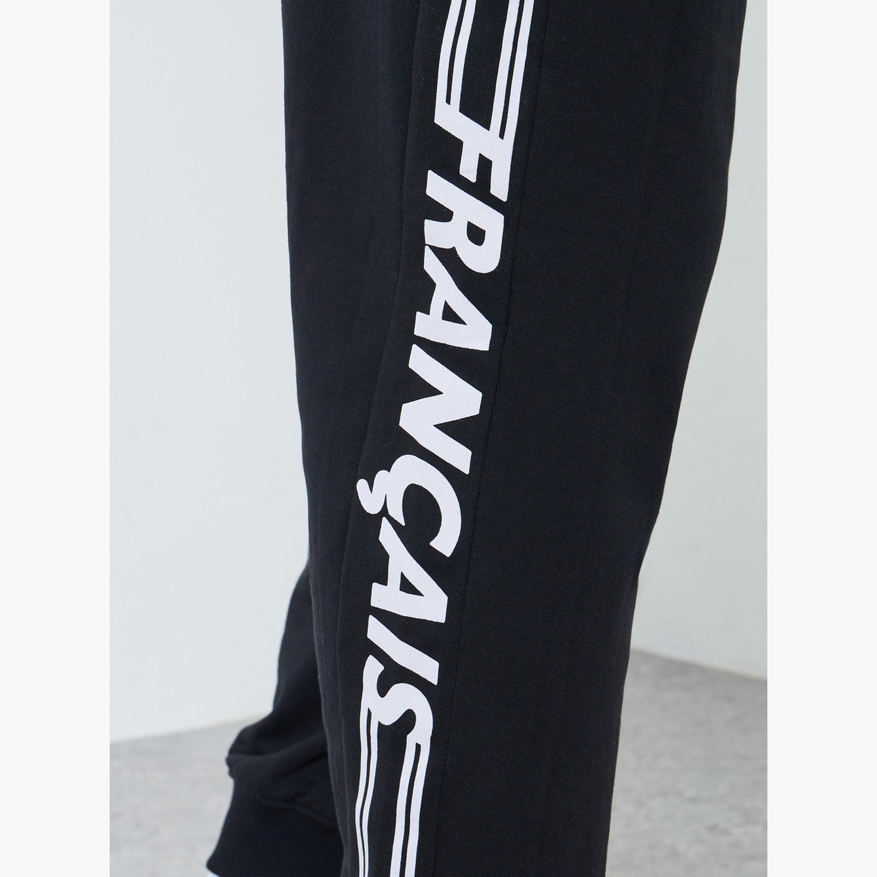 Styli Men Black Slogan Print Joggers-men-clothing-bottoms-joggers-image-4