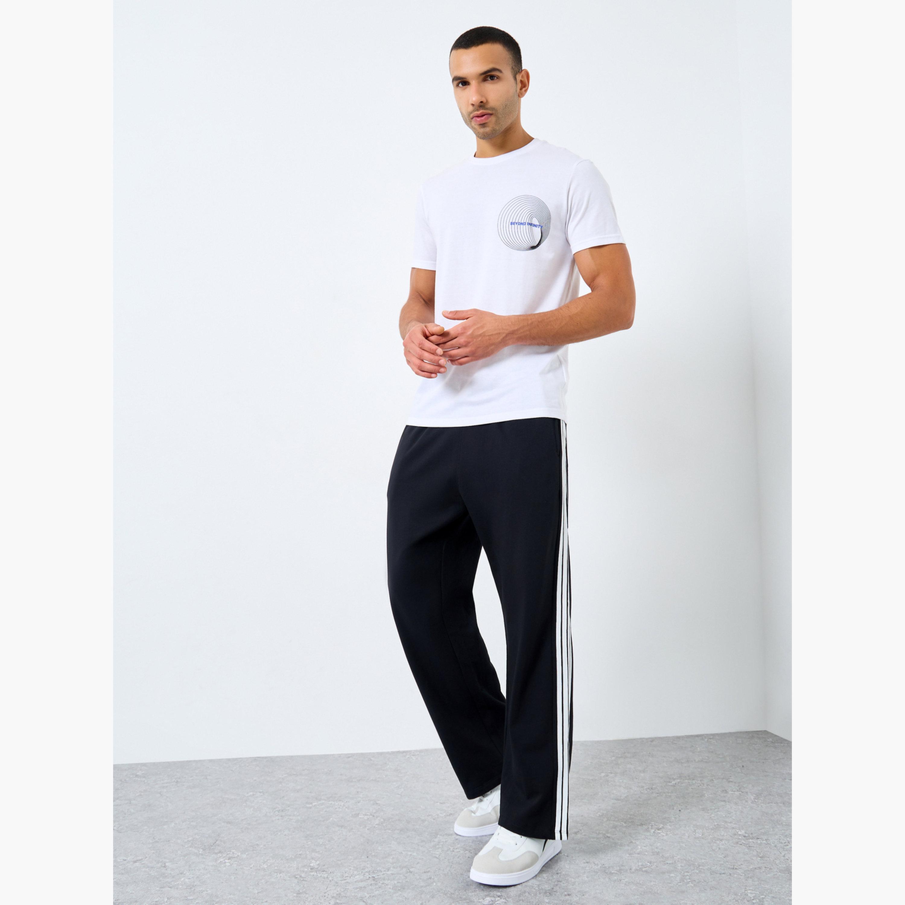 Styli Men Solid Oversized Side Tape Fleece Joggers-men-clothing-bottoms-joggers-image-2