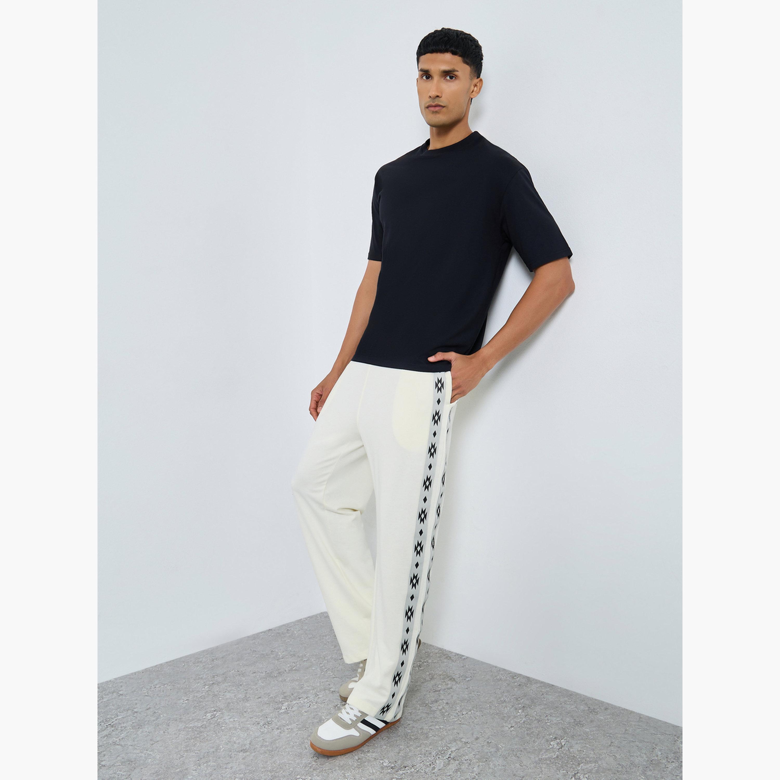 Styli Men Boho Tape Oversized Terry Joggers-men-clothing-bottoms-joggers-image-2