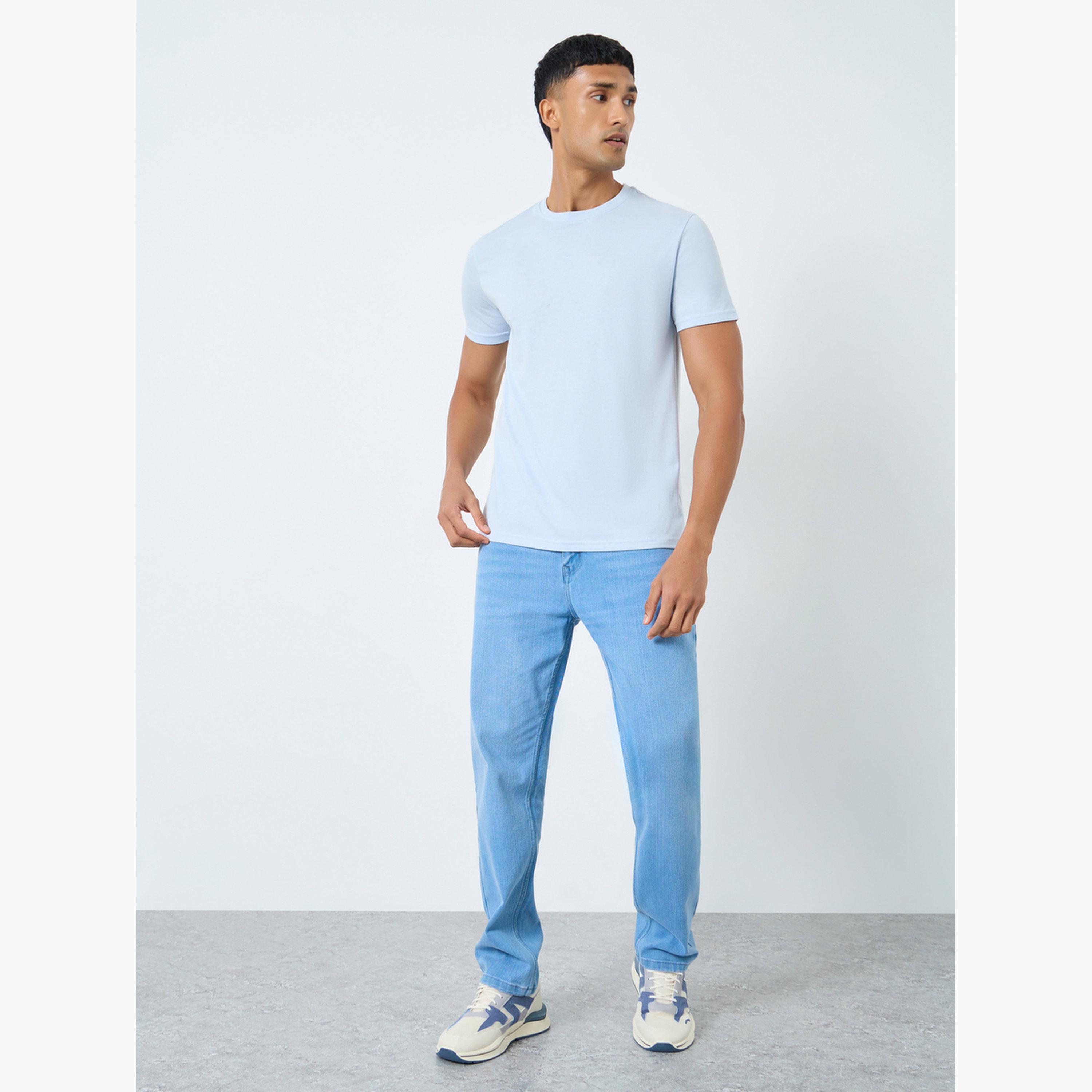 Styli Men Light Blue Embroidered Oversized T-Shirt-men-clothing-tshirtsandpolos-tshirts-image-2