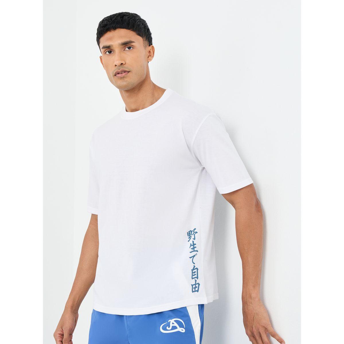Styli Men White Graphic Print Oversized Jersey T-Shirt-men-clothing-tshirtsandpolos-tshirts-image-3