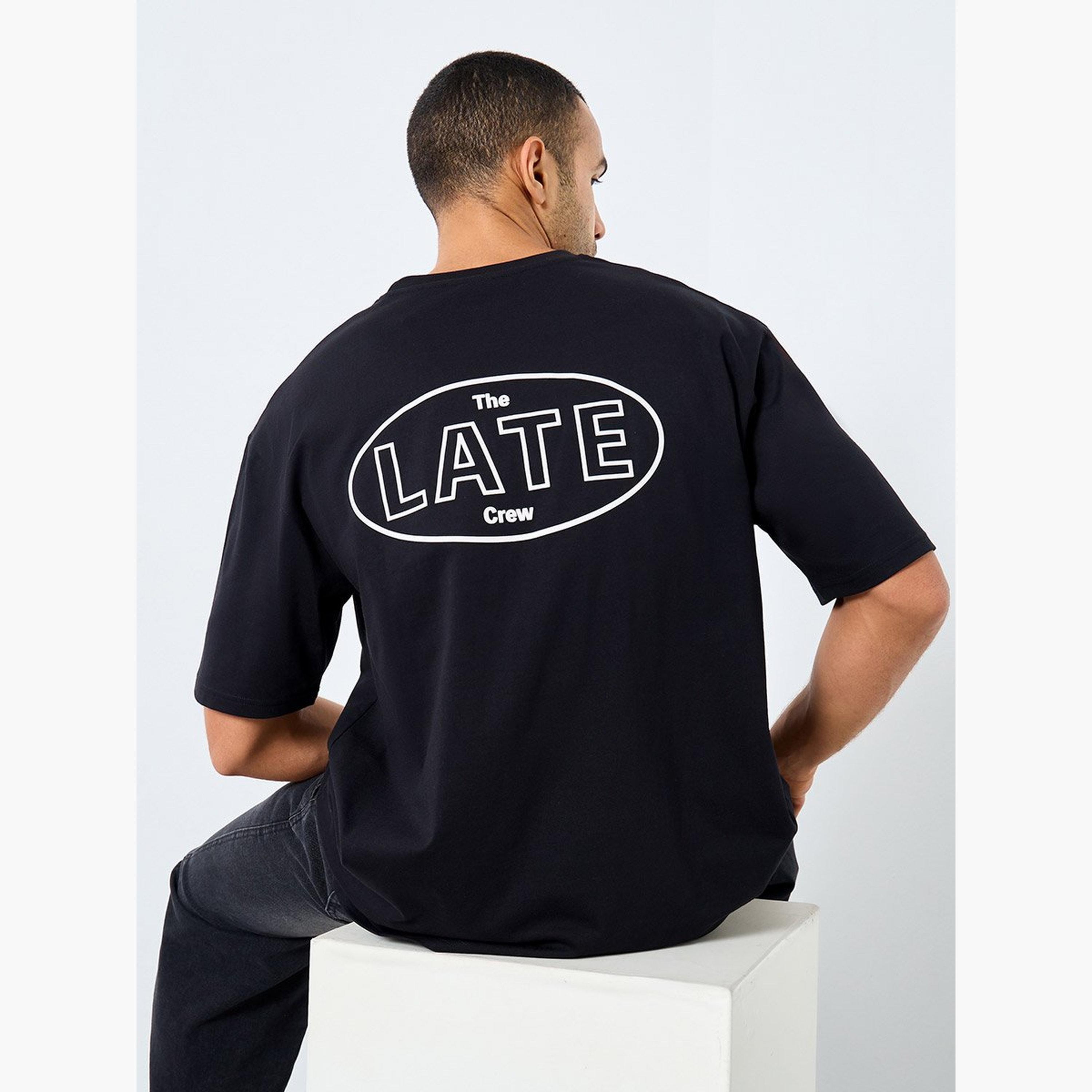 Styli Men Black Oversized Printed Jersey T-Shirt-men-clothing-tshirtsandpolos-tshirts-image-2
