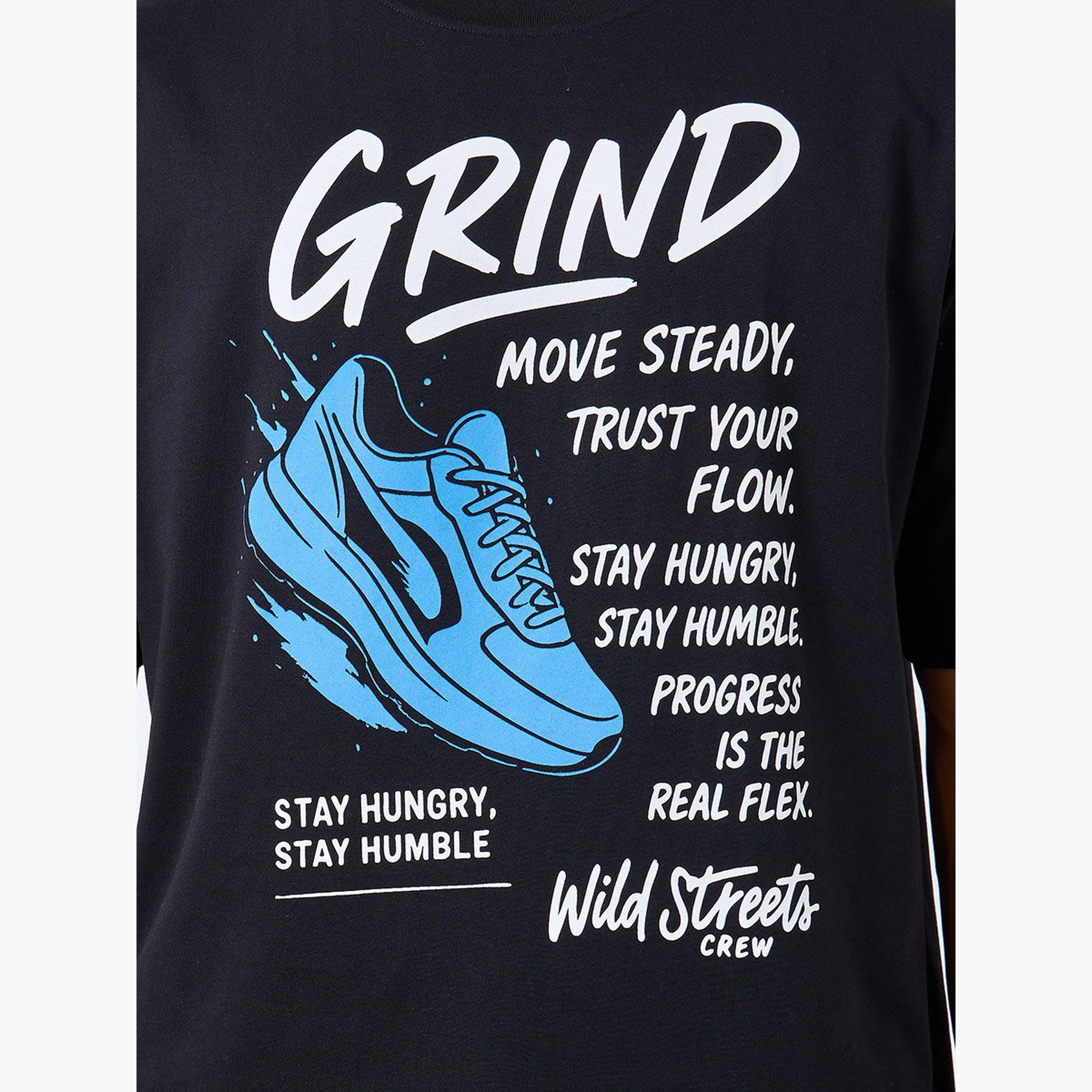 Styli Men Black Oversized Graphic Print Jersey T-Shirt-men-clothing-tshirtsandpolos-tshirts-image-3
