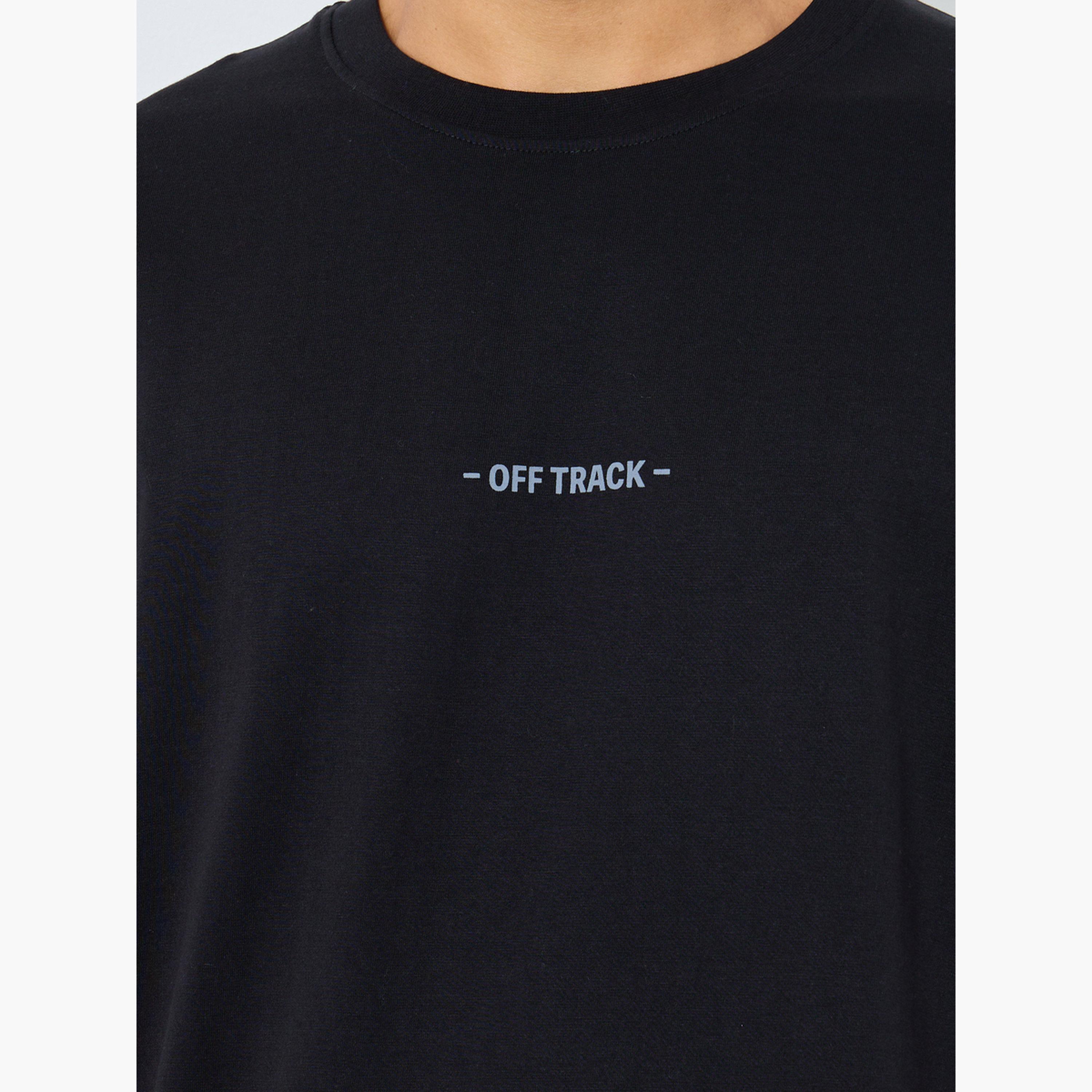 ستايلي - تي شيرت رجالي أسود مقاس كبير اوفر سايز  بطبعة جرافيكية-men-clothing-tshirtsandpolos-tshirts-image-3