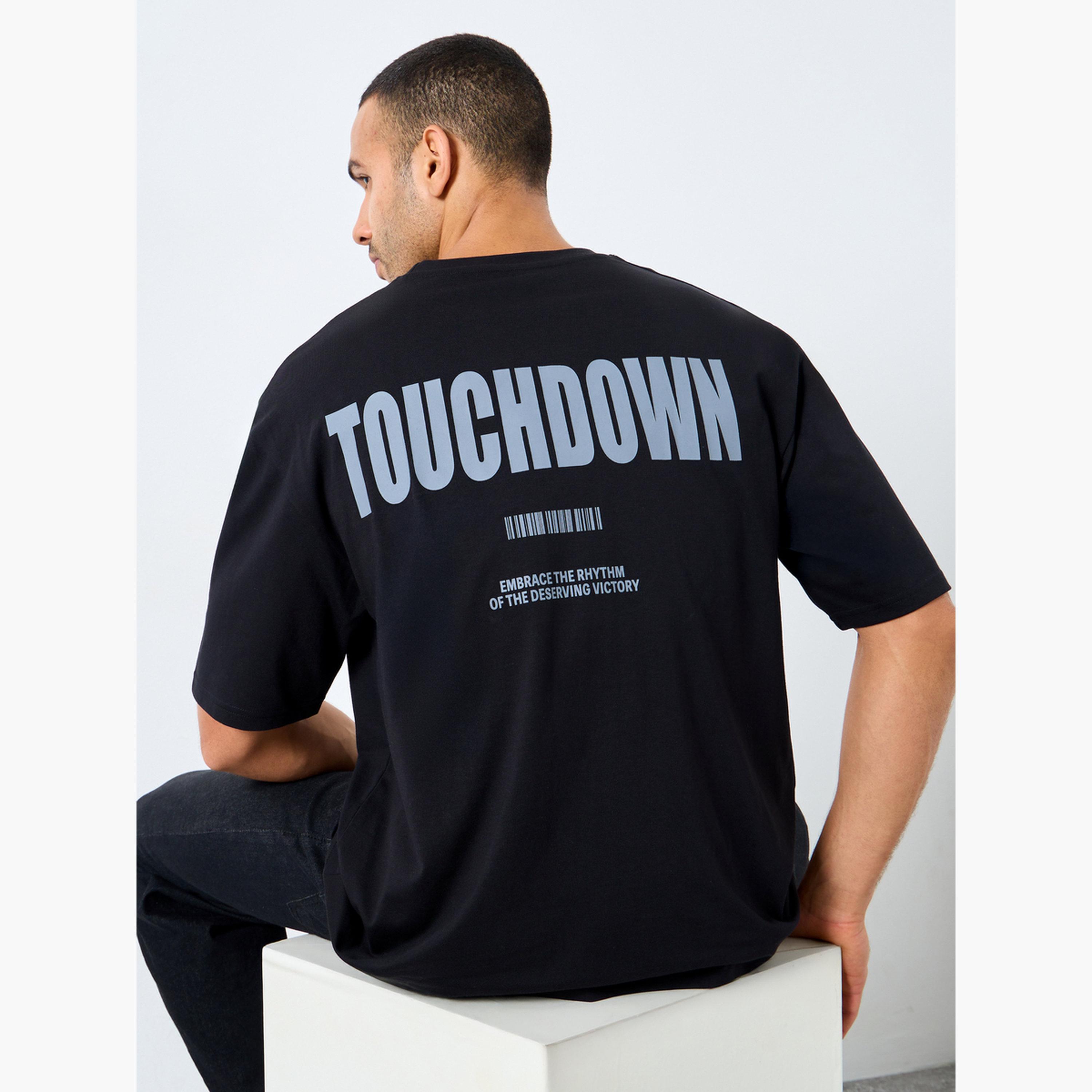 Styli Men Black Graphic Print Oversized T-Shirt-men-clothing-tshirtsandpolos-tshirts-image-4