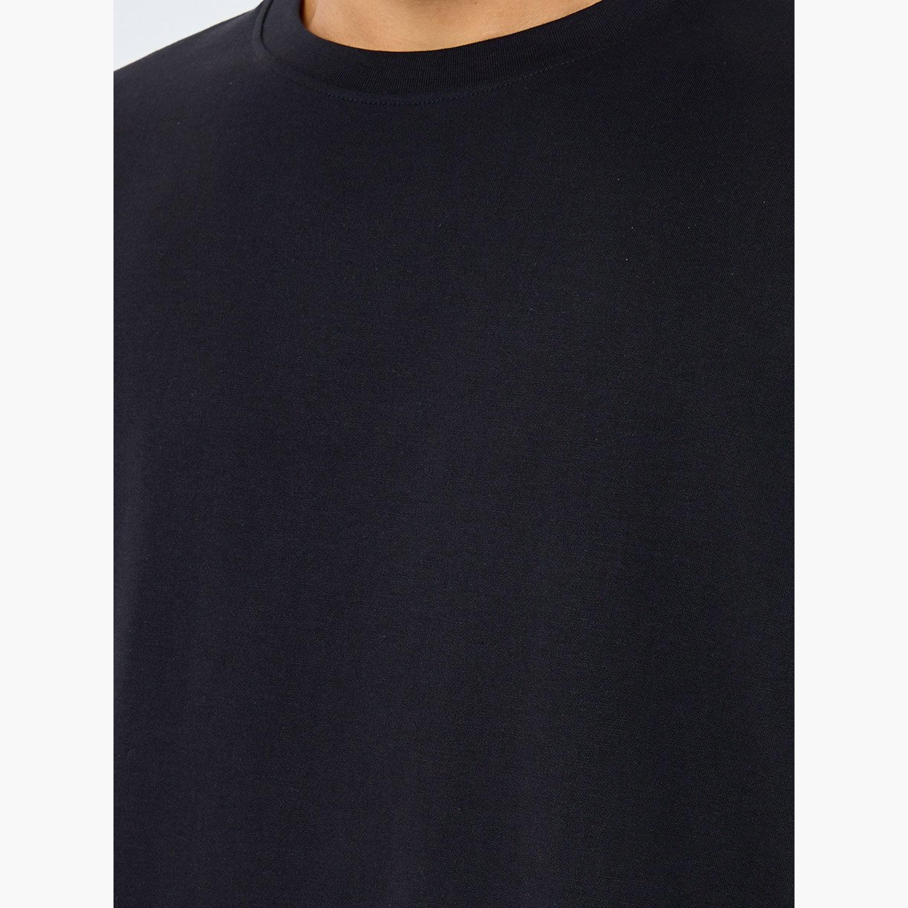 Styli Men Black Text Printed Oversized Jersey T-Shirt-men-clothing-tshirtsandpolos-tshirts-image-4