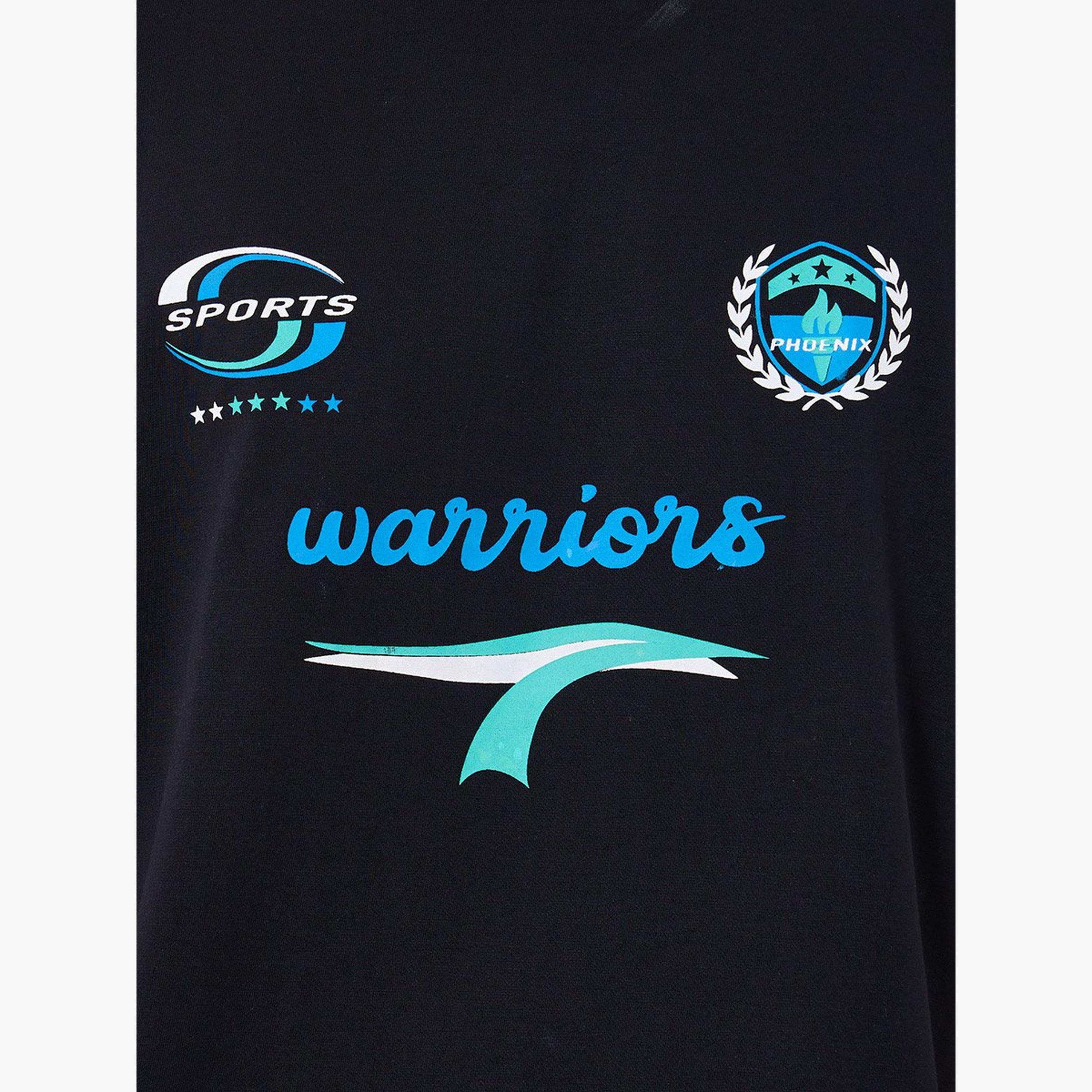 Styli Men Black Oversized Graphic Print Jersey T-Shirt-men-clothing-tshirtsandpolos-tshirts-image-3