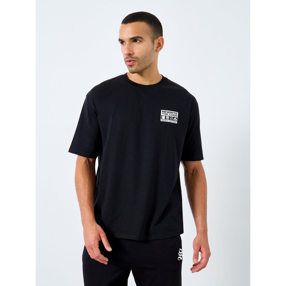تيشيرت فضفاض بطبعة جرافيك-men-clothing-tshirtsandpolos-tshirts-image-2