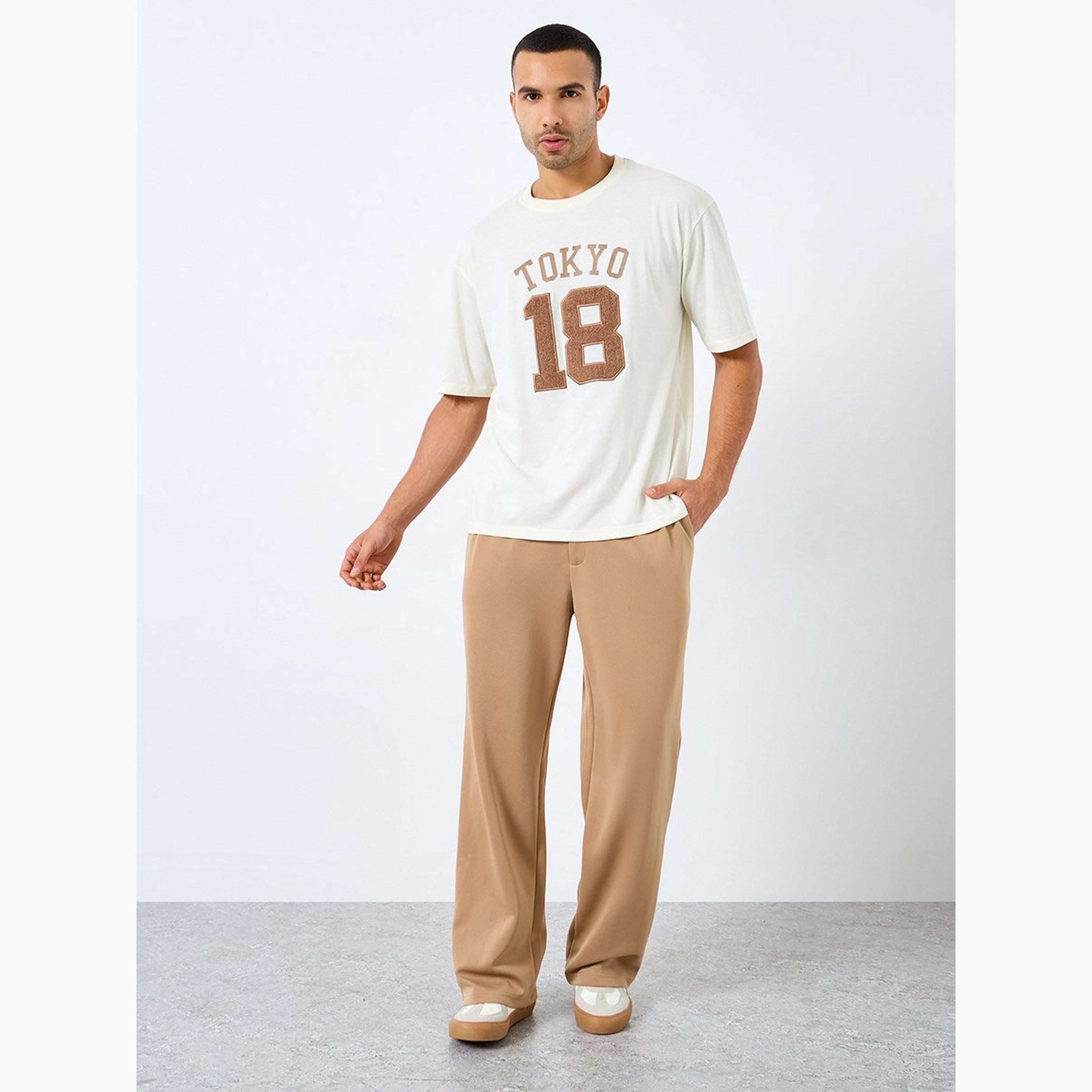 Styli Oversized Jersey T-Shirt with Towel Embroidery Detail-men-clothing-tshirtsandpolos-tshirts-image-2