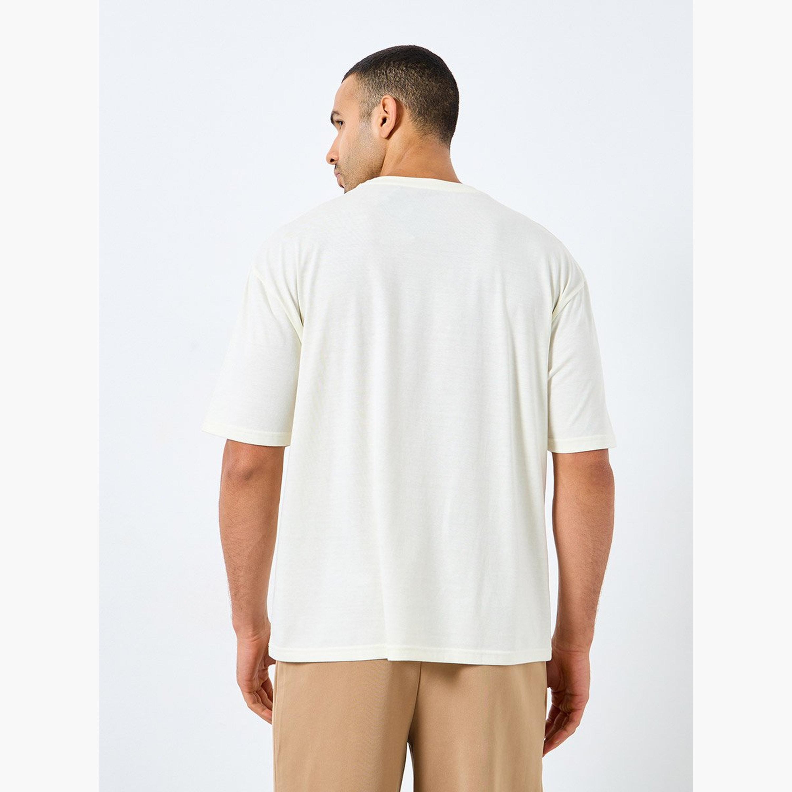 Styli Oversized Jersey T-Shirt with Towel Embroidery Detail-men-clothing-tshirtsandpolos-tshirts-image-4