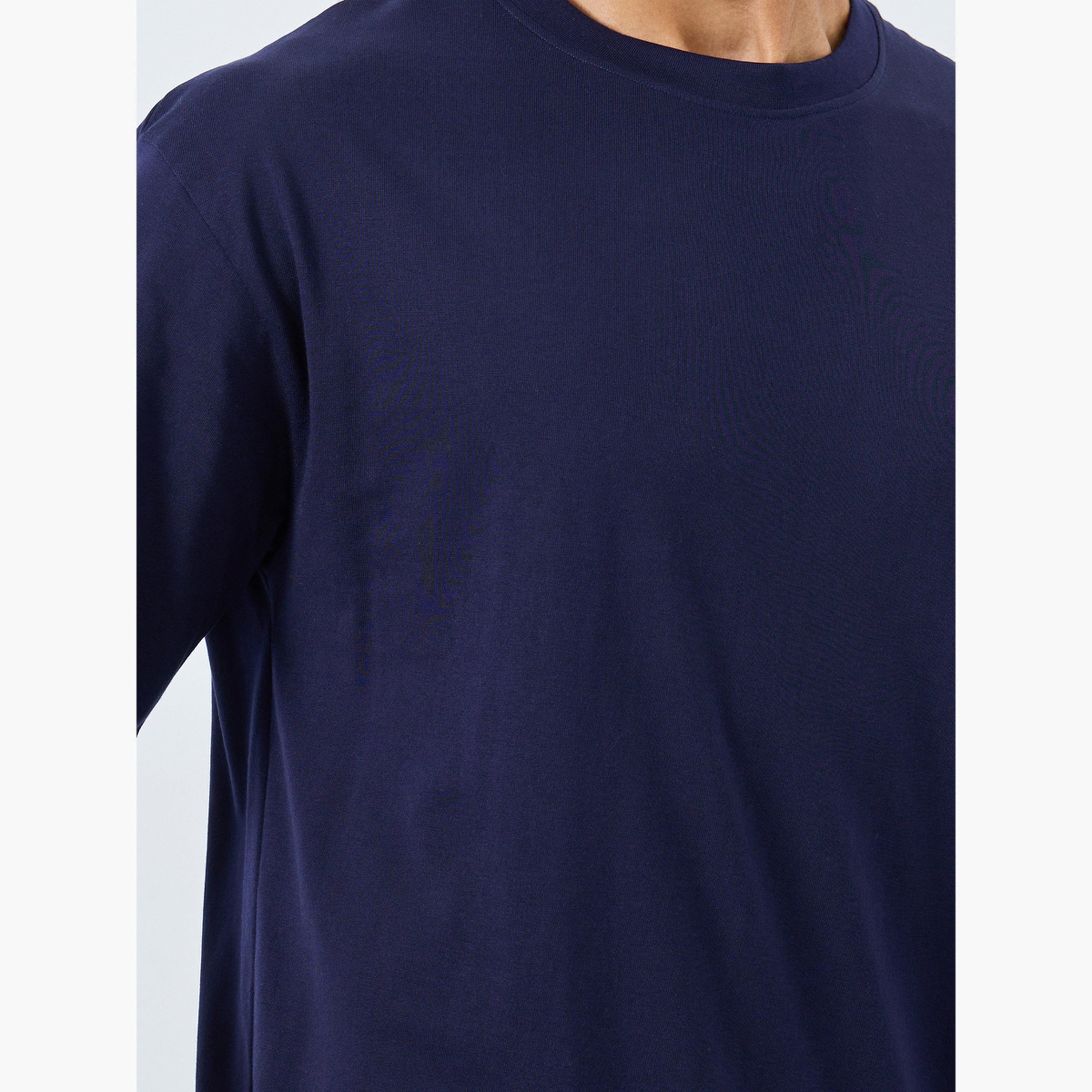 Styli Men Navy Graphic Print Relaxed Fit T-Shirt-men-clothing-tshirtsandpolos-tshirts-image-4