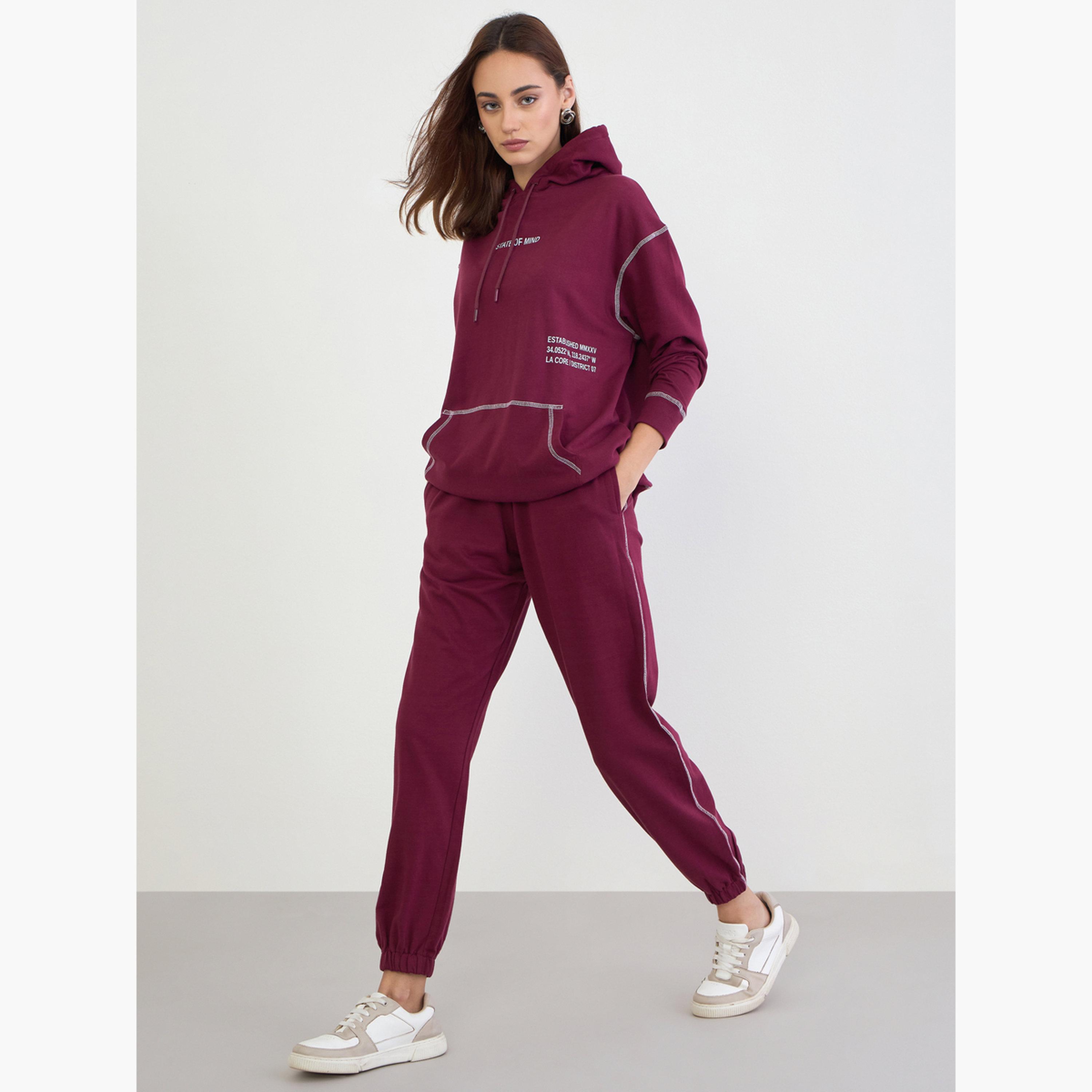 Styli Women Regular Fit Longline Hoodie and Joggers Co-Ords-women-clothing-coordsets-image-1