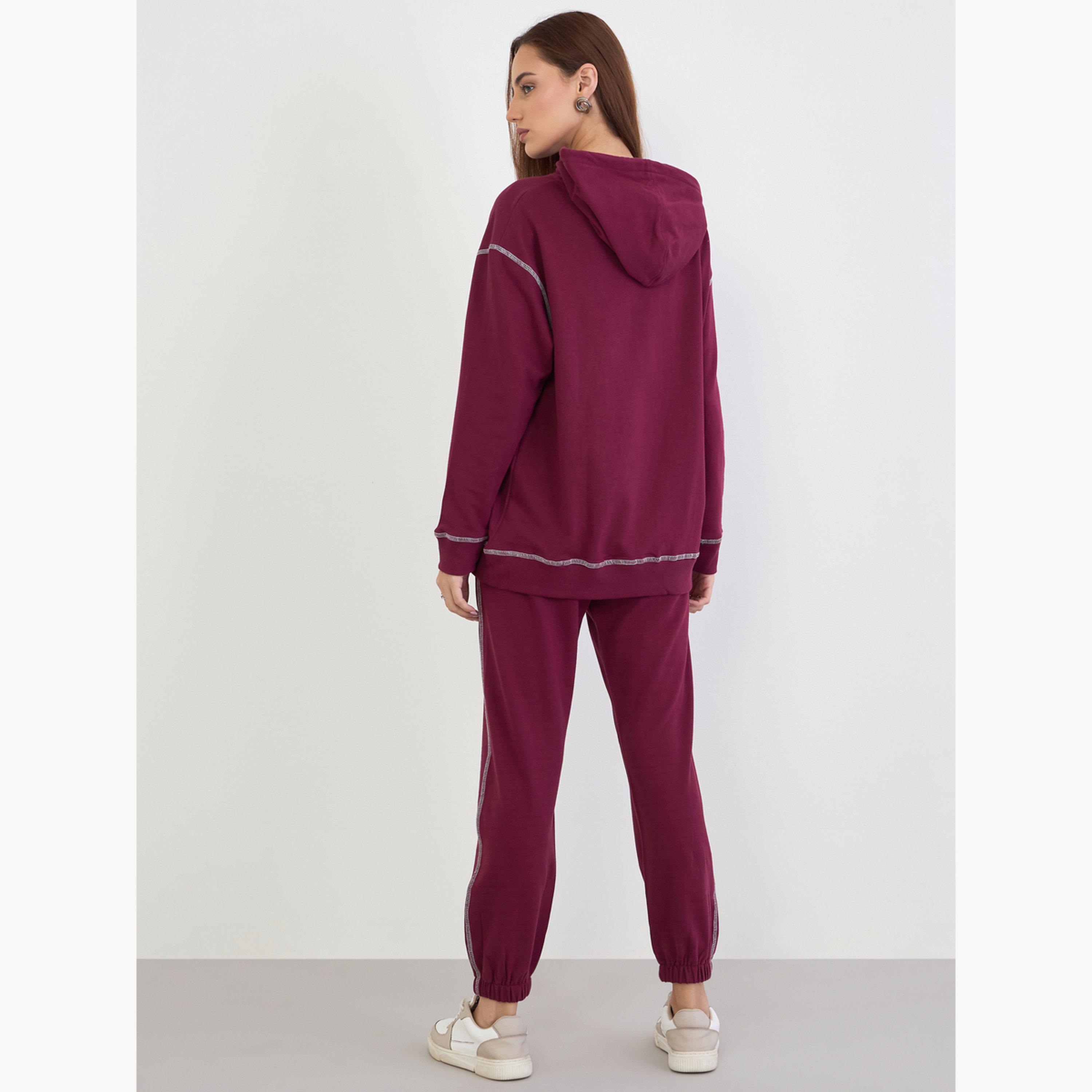 Styli Women Regular Fit Longline Hoodie and Joggers Co-Ords-women-clothing-coordsets-image-3