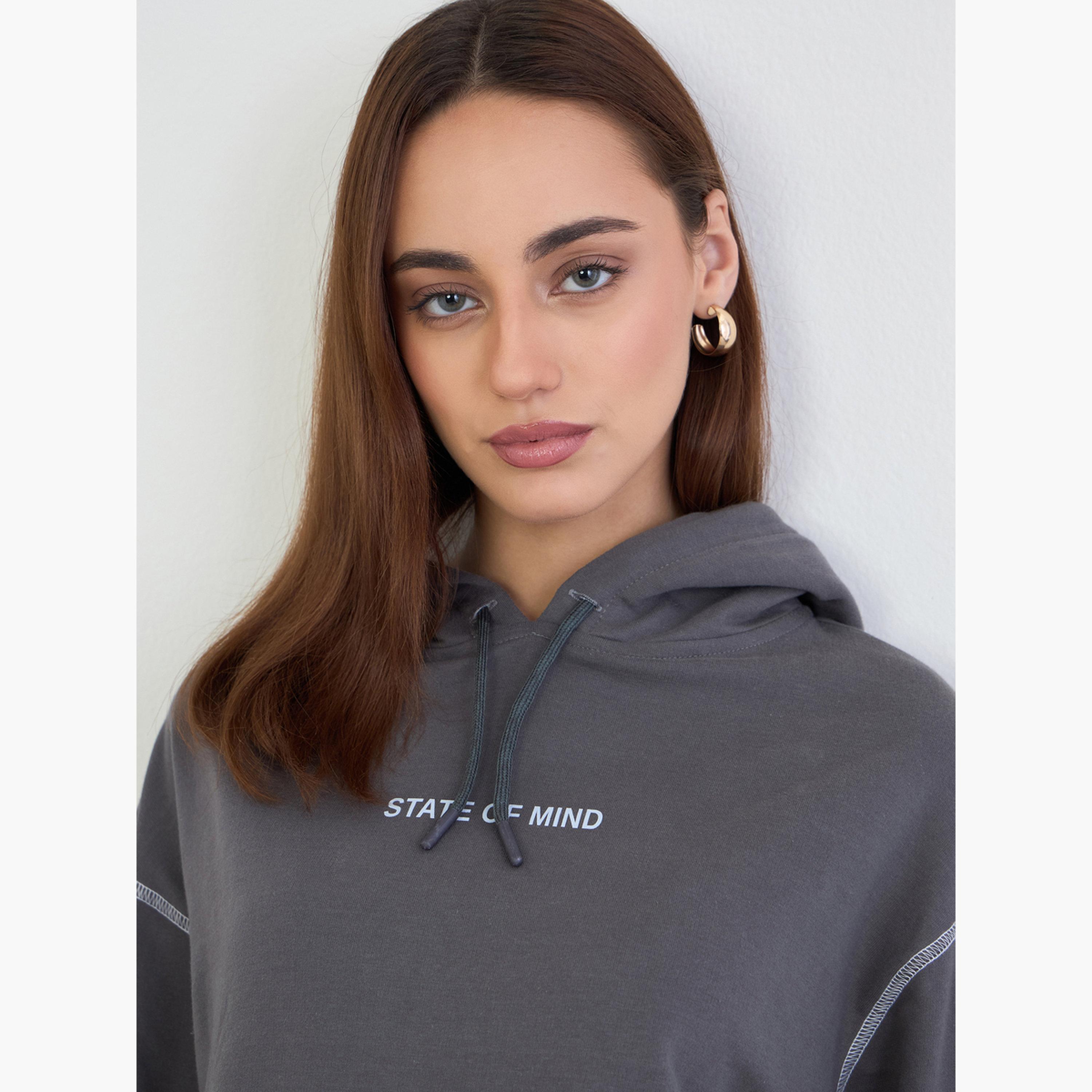 Styli Women Regular Fit Longline Hoodie and Joggers Co-Ords-women-clothing-coordsets-image-2