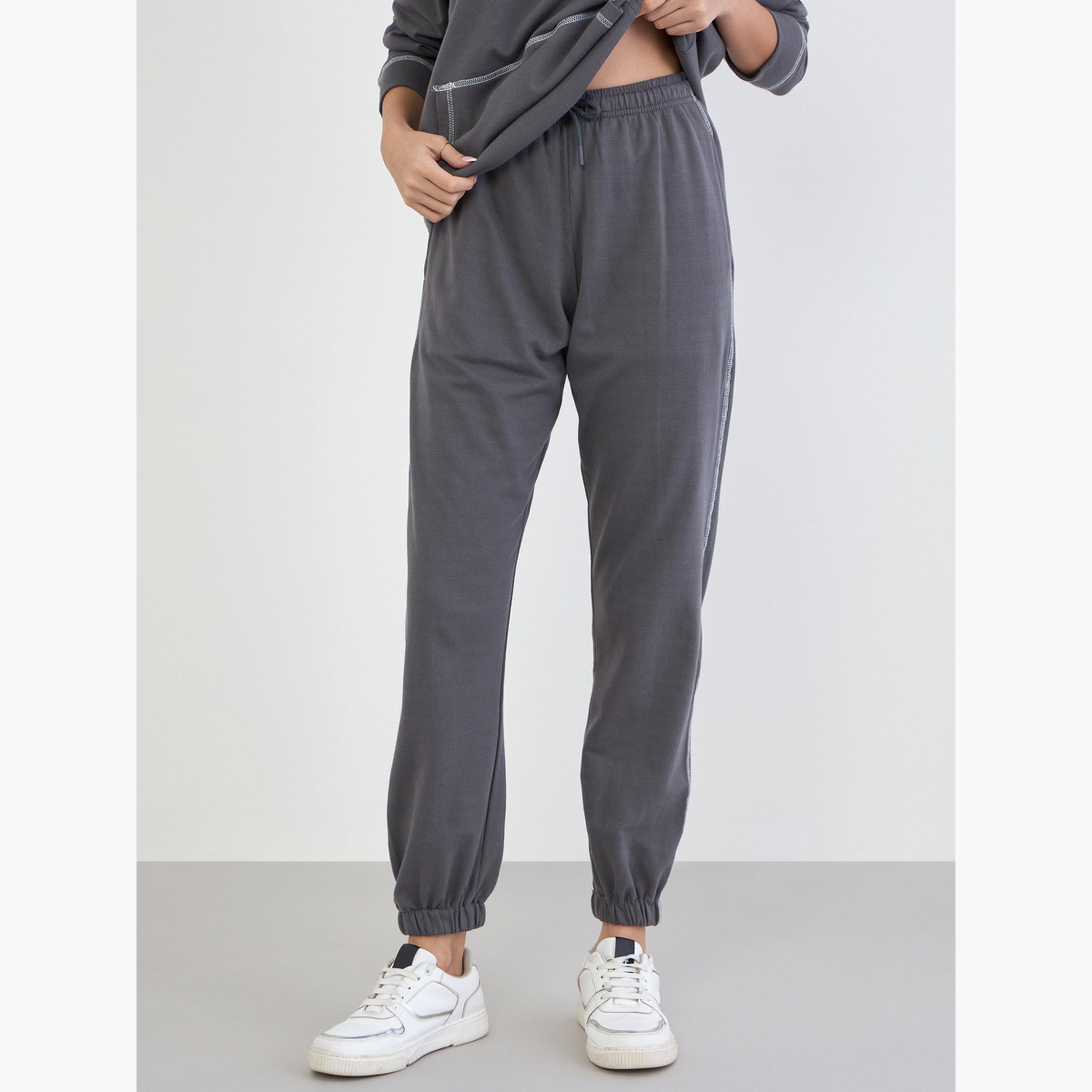 Styli Women Regular Fit Longline Hoodie and Joggers Co-Ords-women-clothing-coordsets-image-4