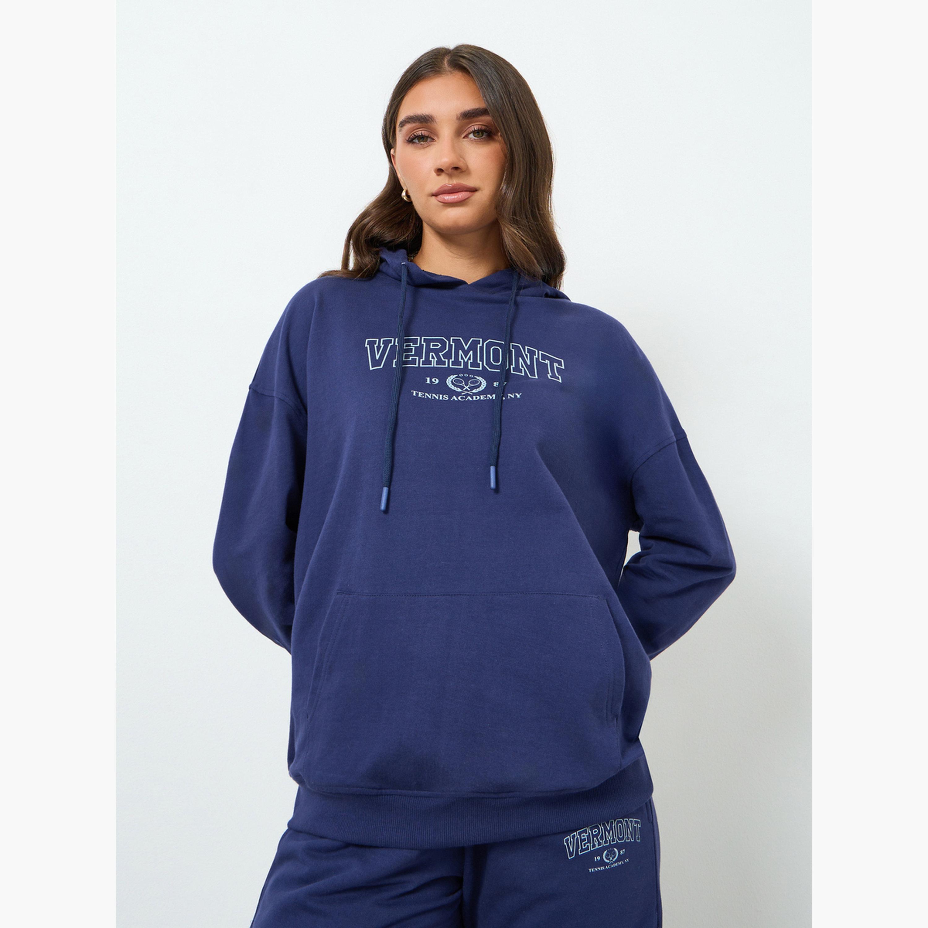 طقم منسق من بنطال بأرجل واسعة وهودي بطبعة جرافيك-women-clothing-coordsets-image-2