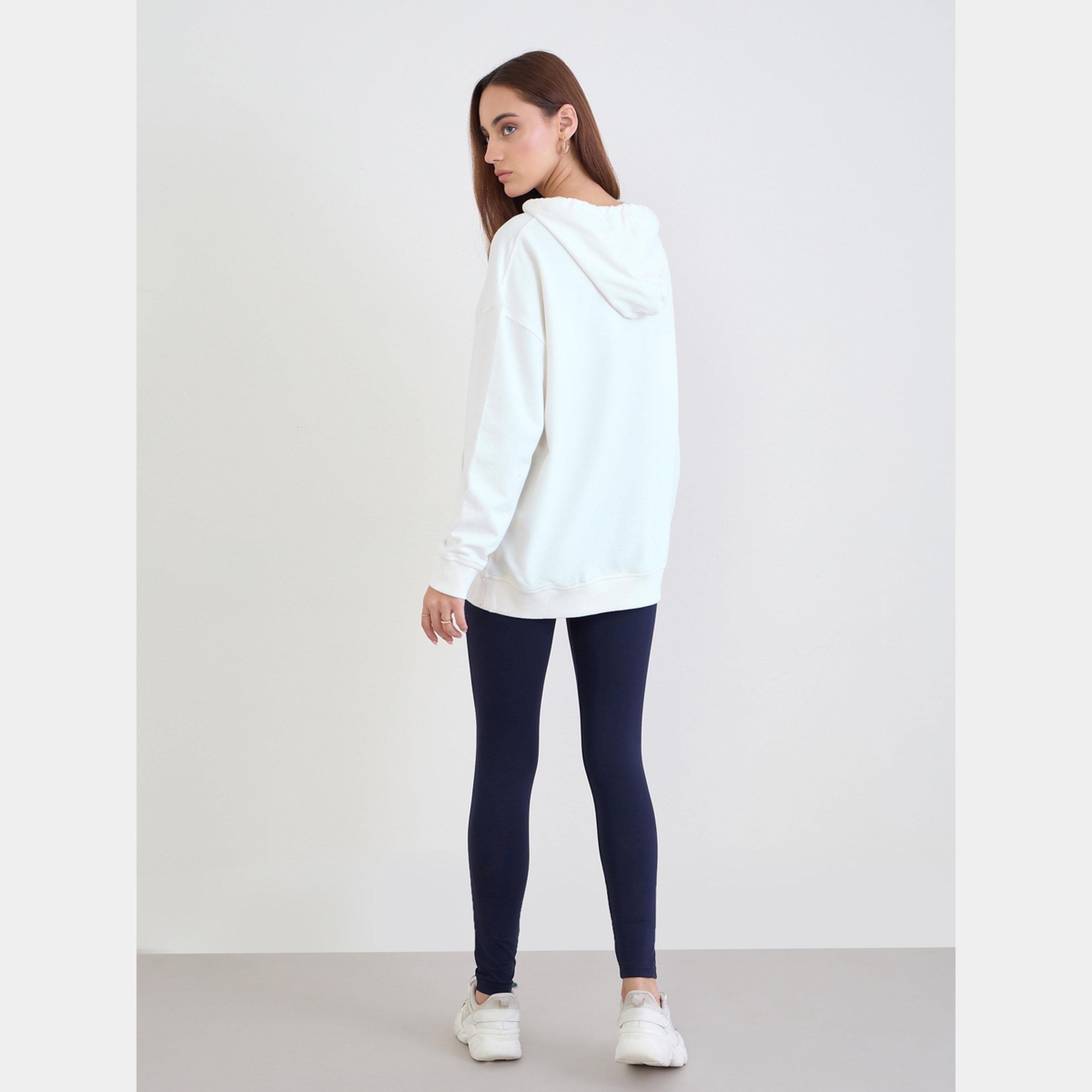 ستايلي - هودي طويل مقاس واسع مع ليقنز/ فيزون-women-clothing-coordsets-image-4
