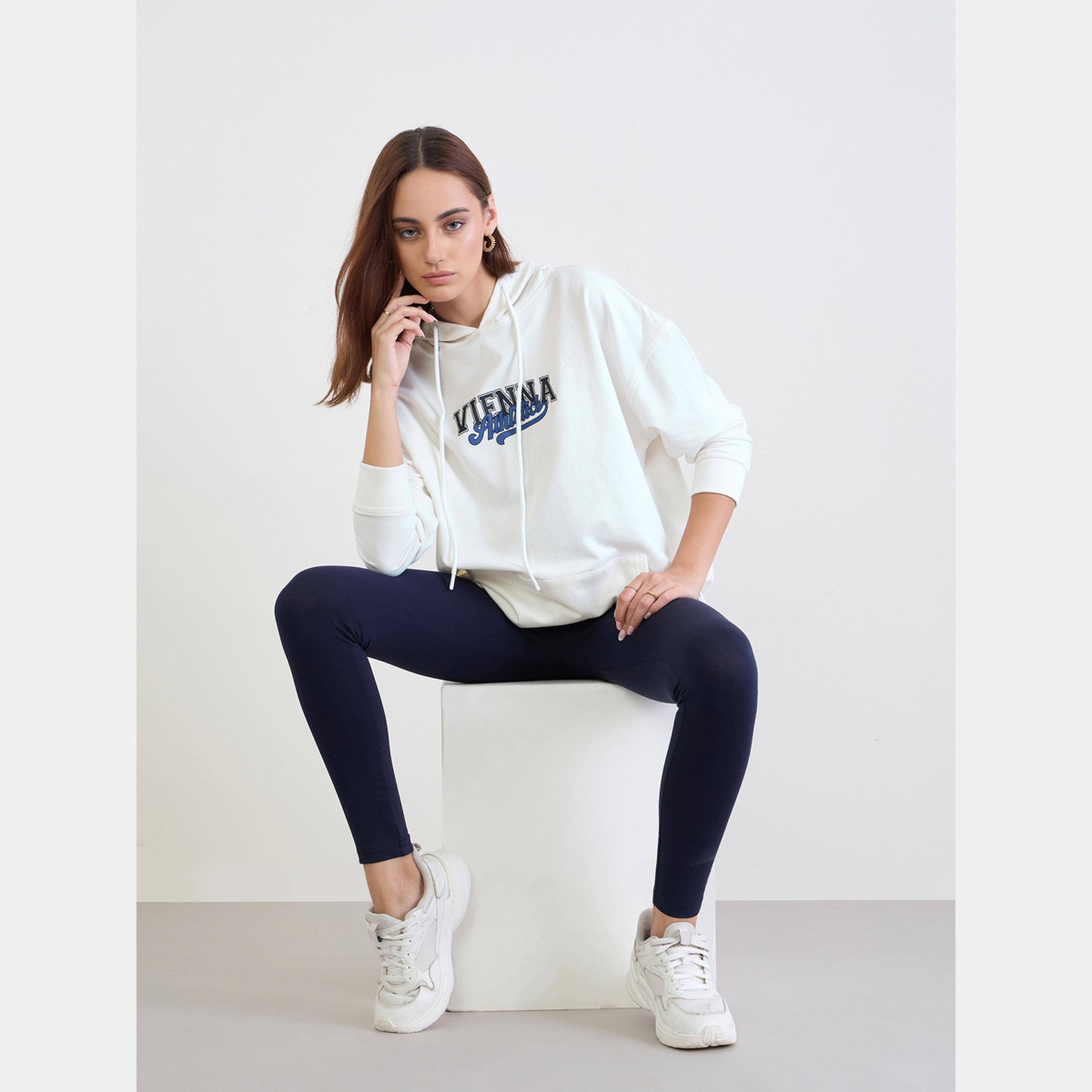 ستايلي - هودي طويل مقاس واسع مع ليقنز/ فيزون-women-clothing-coordsets-image-5