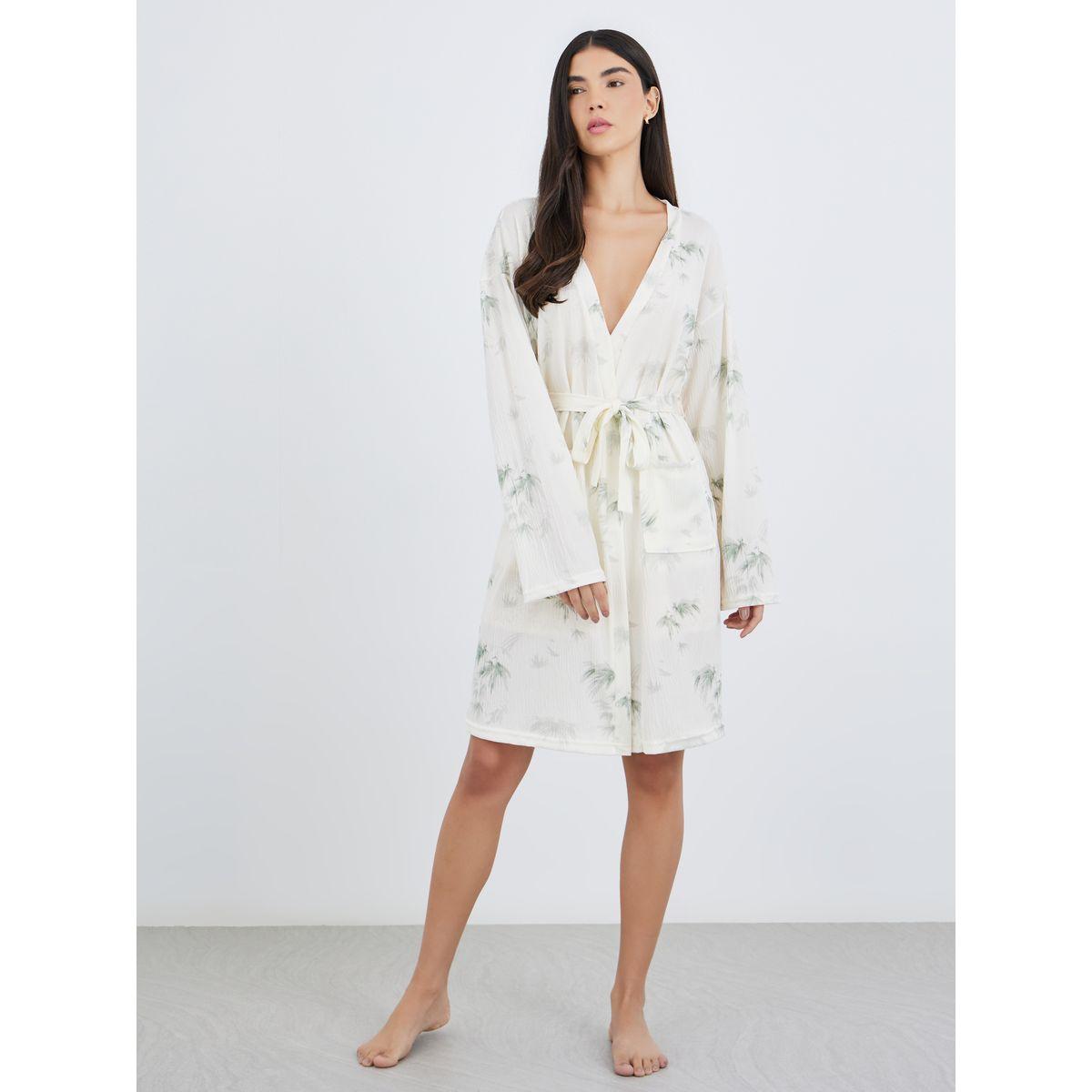 Styli Tropical Print Tie Side Robe-women-clothing-nightwear-robes-image-2