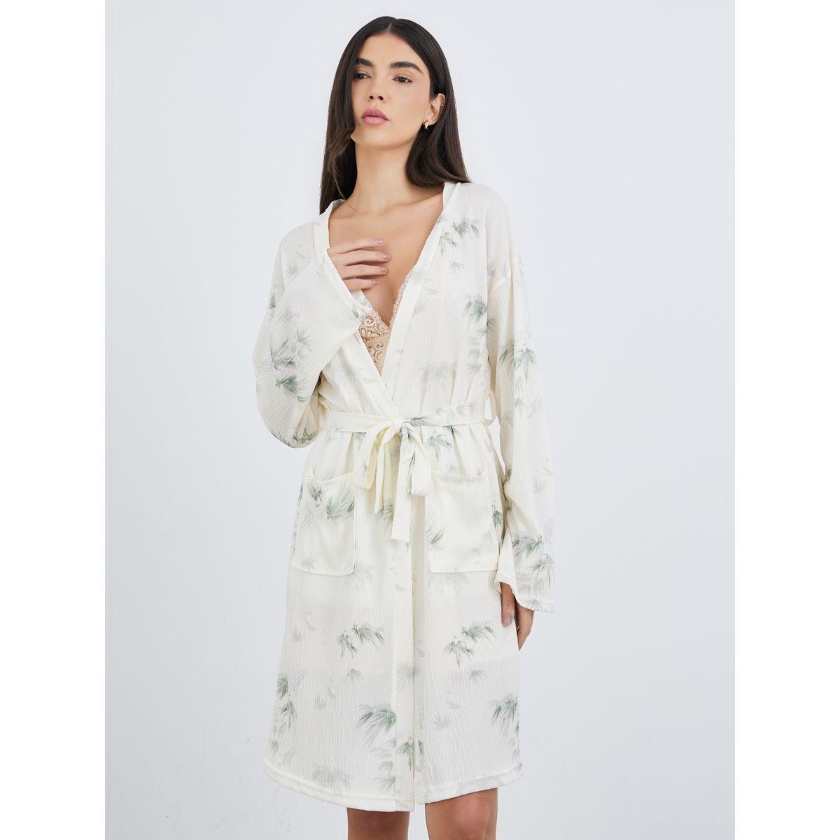 Styli Tropical Print Tie Side Robe-women-clothing-nightwear-robes-image-3