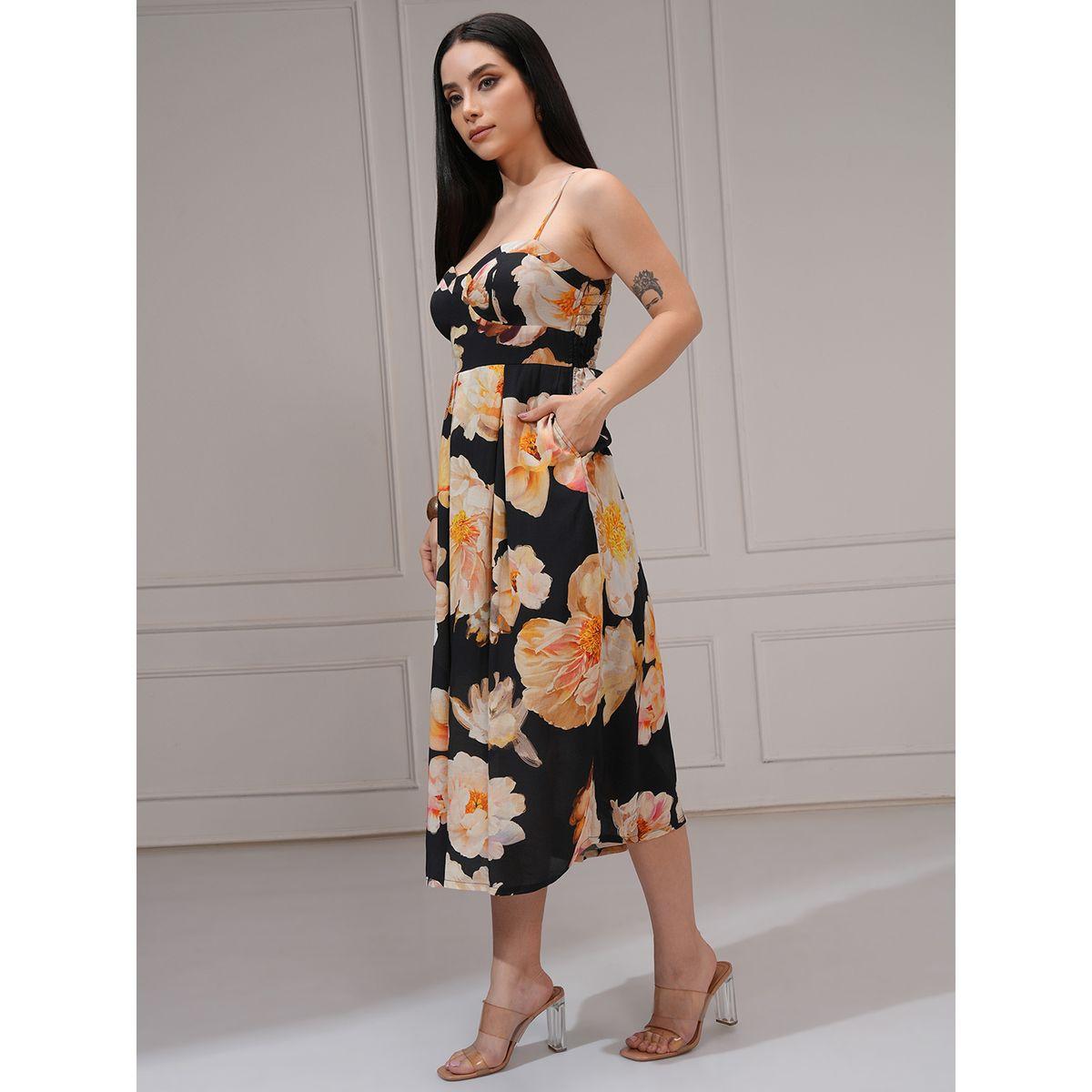 فستان ميدي بطبعة زهور وحمالات-women-clothing-ethnicwear-dresses-image-2