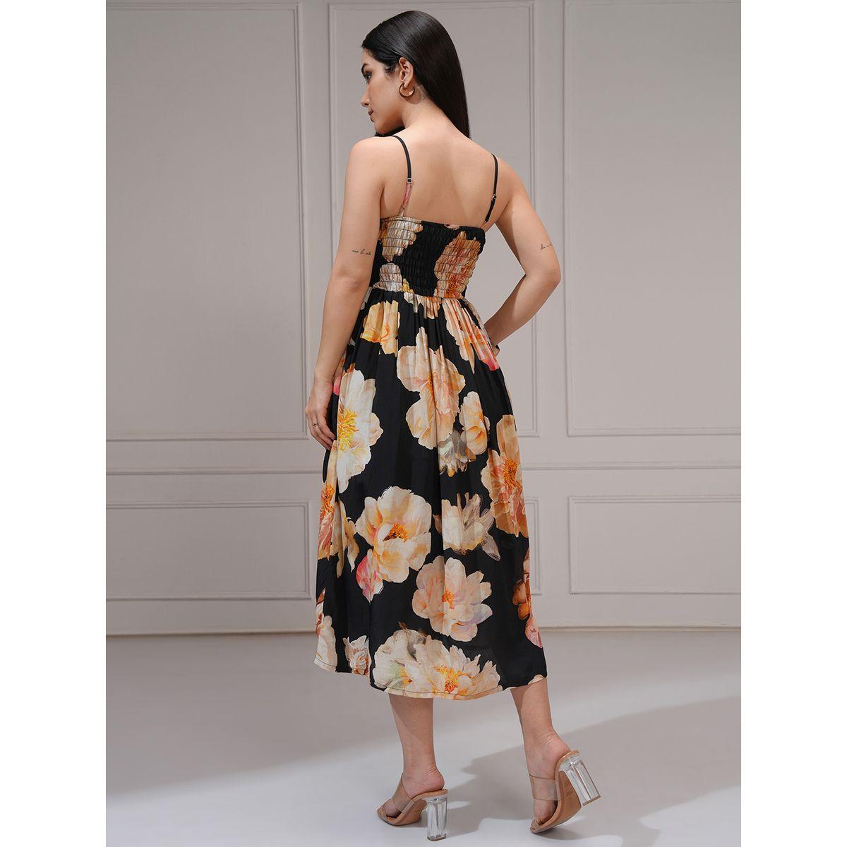 فستان ميدي بطبعة زهور وحمالات-women-clothing-ethnicwear-dresses-image-3