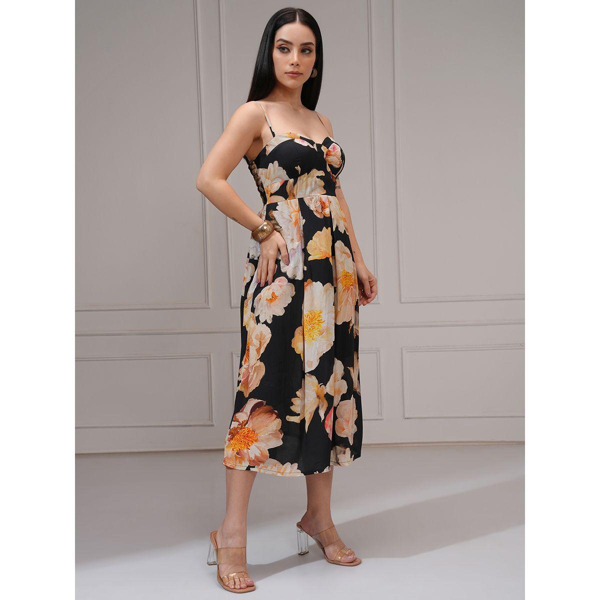 فستان ميدي بطبعة زهور وحمالات-women-clothing-ethnicwear-dresses-image-4