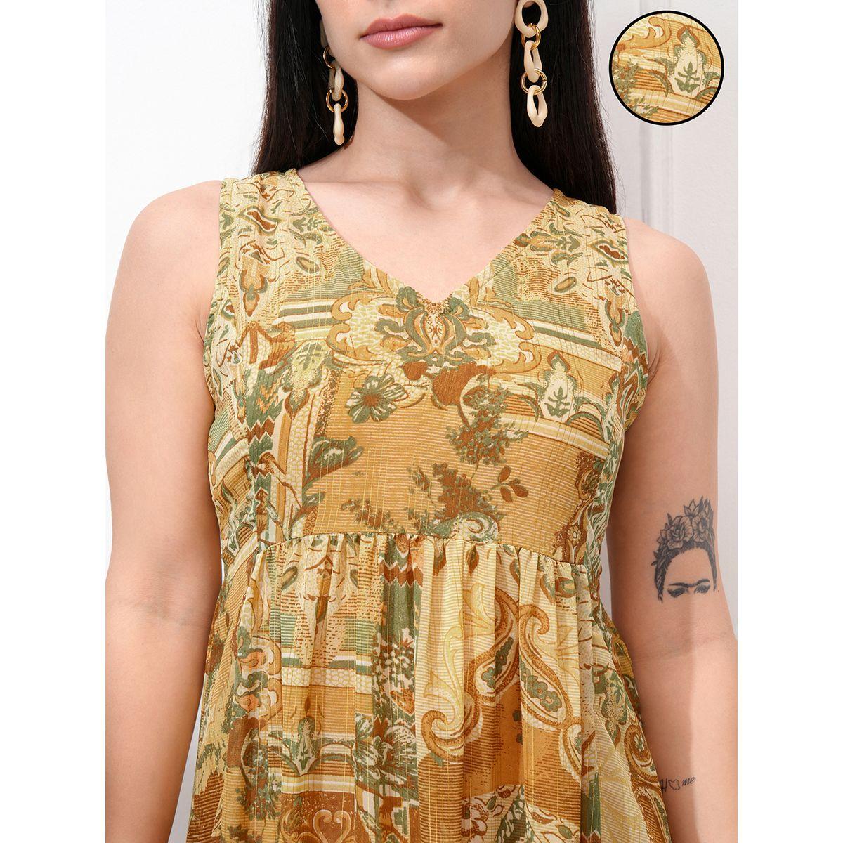 فستان طويل مطبع بالكامل بحافة واسعة-women-clothing-ethnicwear-dresses-image-5