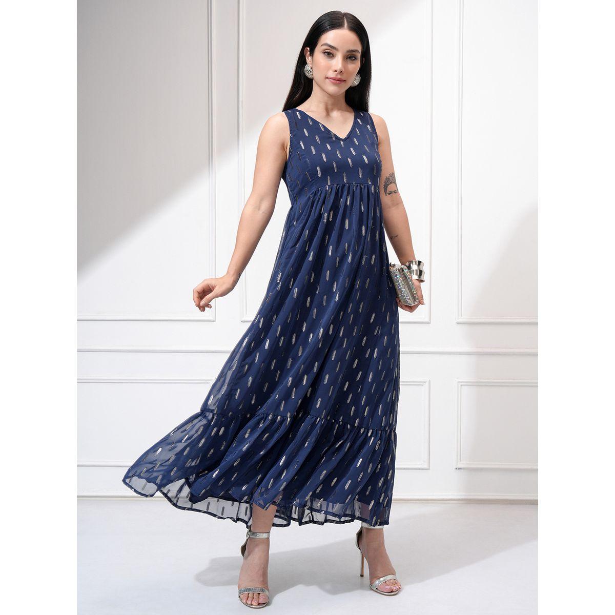 فستان طويل بطبعة موتيفس وحافة واسعة-women-clothing-ethnicwear-dresses-image-1