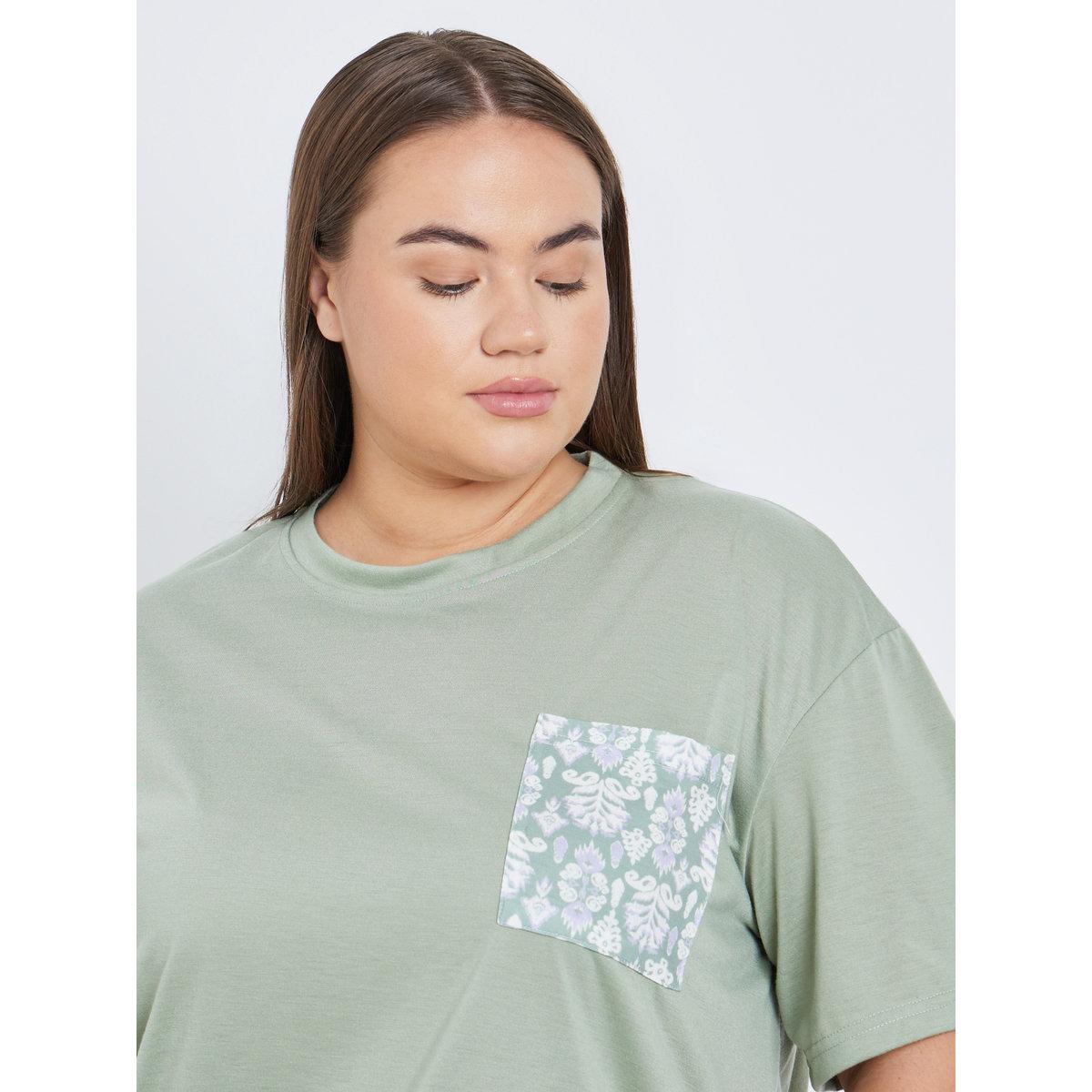 Styli Plus Damask Pocket Print T-Shirt and Pyjama Set-women-clothing-nightwear-pyjamas-longsets-image-3