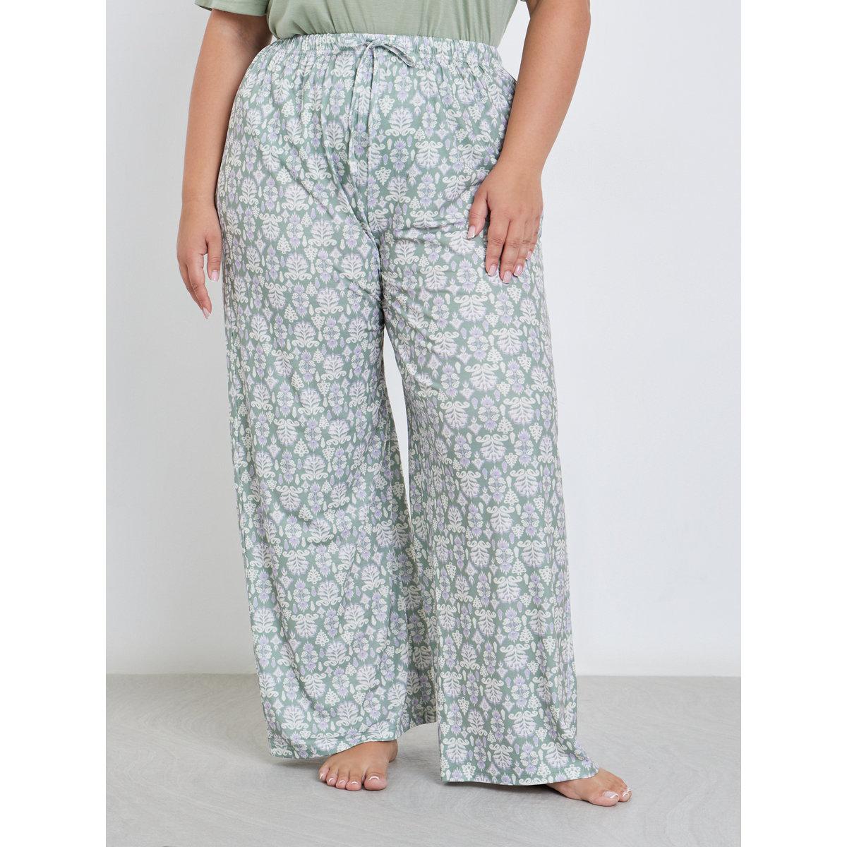 Styli Plus Damask Pocket Print T-Shirt and Pyjama Set-women-clothing-nightwear-pyjamas-longsets-image-5