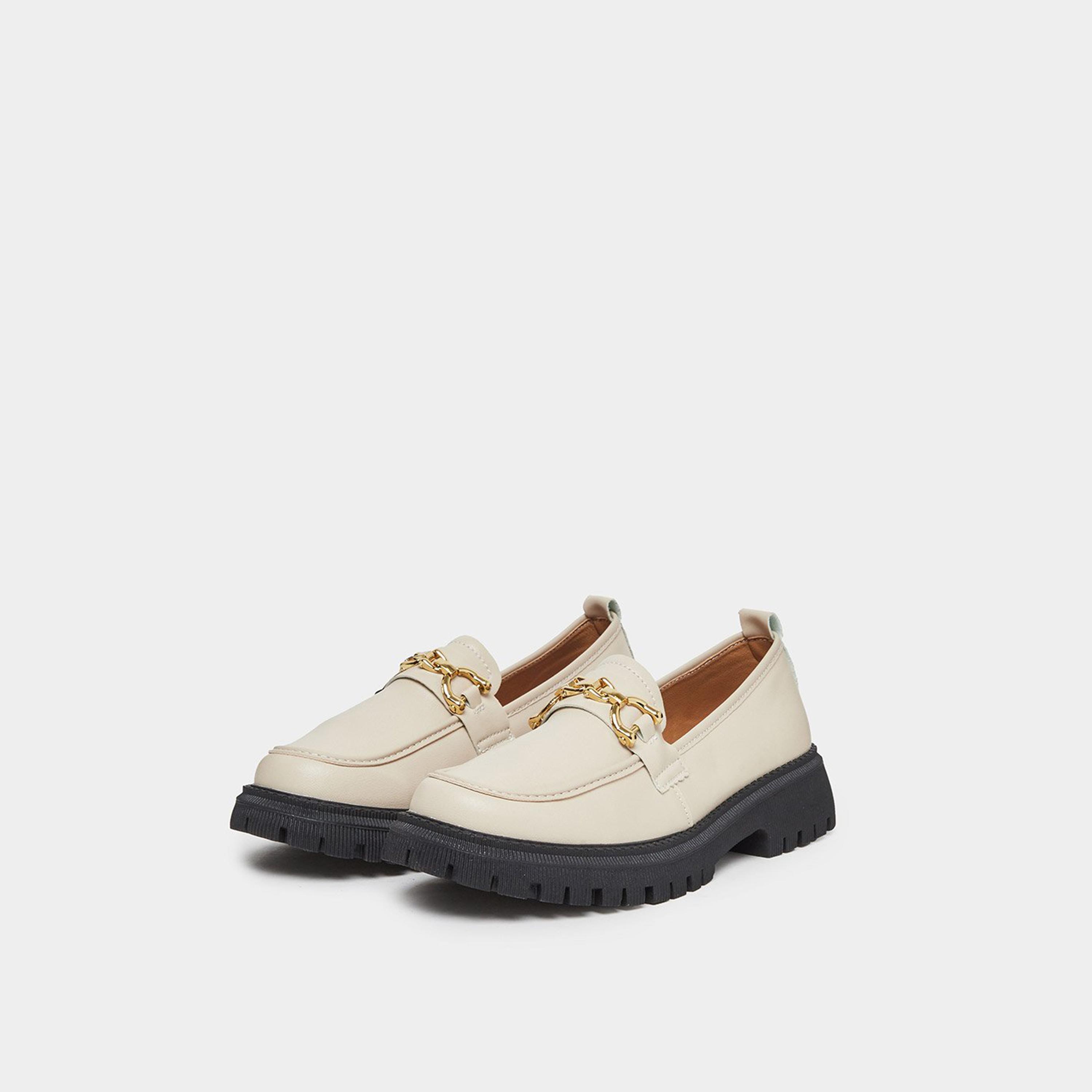 ستايلي - حذاء لوفر بيج سميك مع لمسات معدنية-women-shoes-flats-loafers-image-1