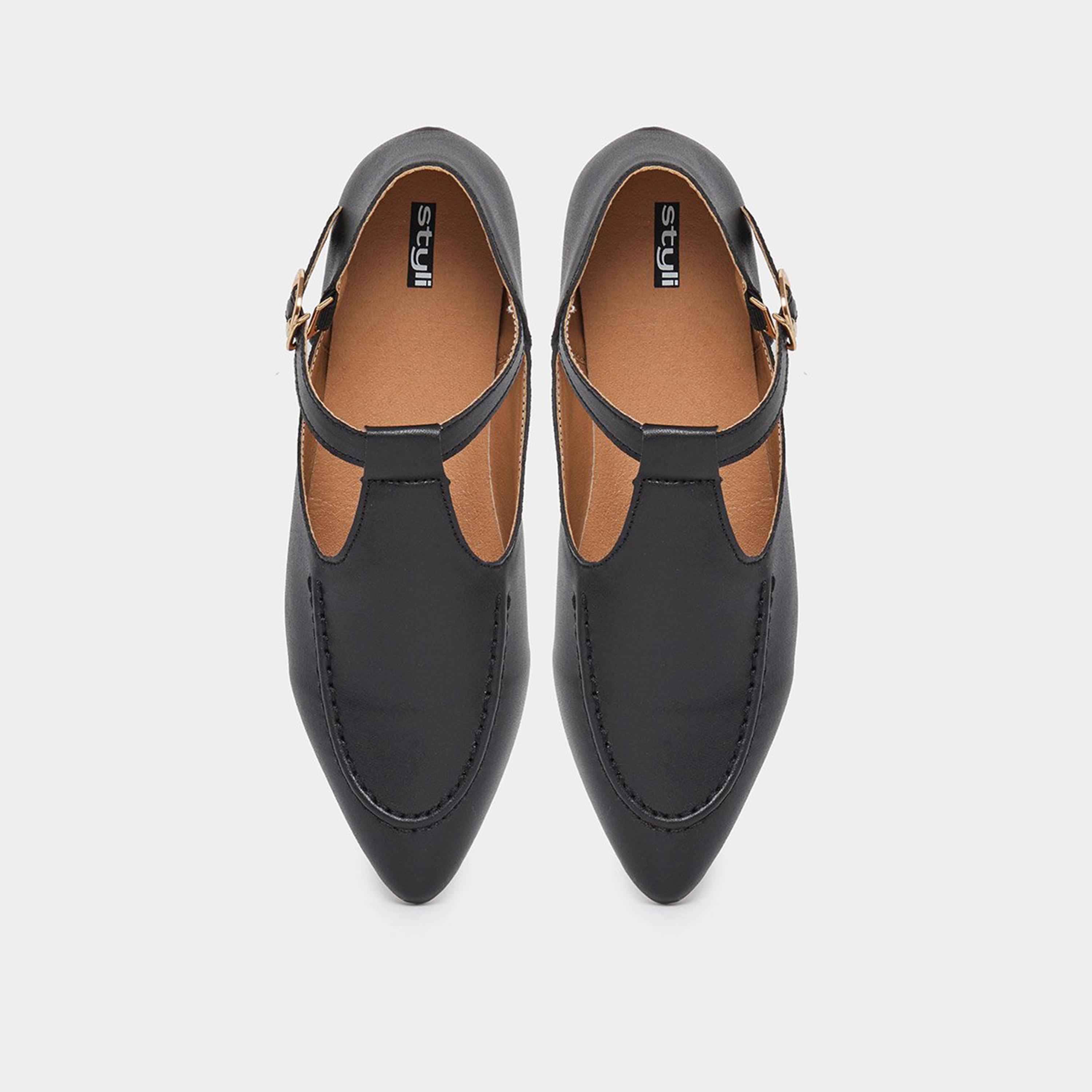 ستايلي - حذاء ماري جين أسود بمقدمة مدببة-women-shoes-ballerinas-image-6