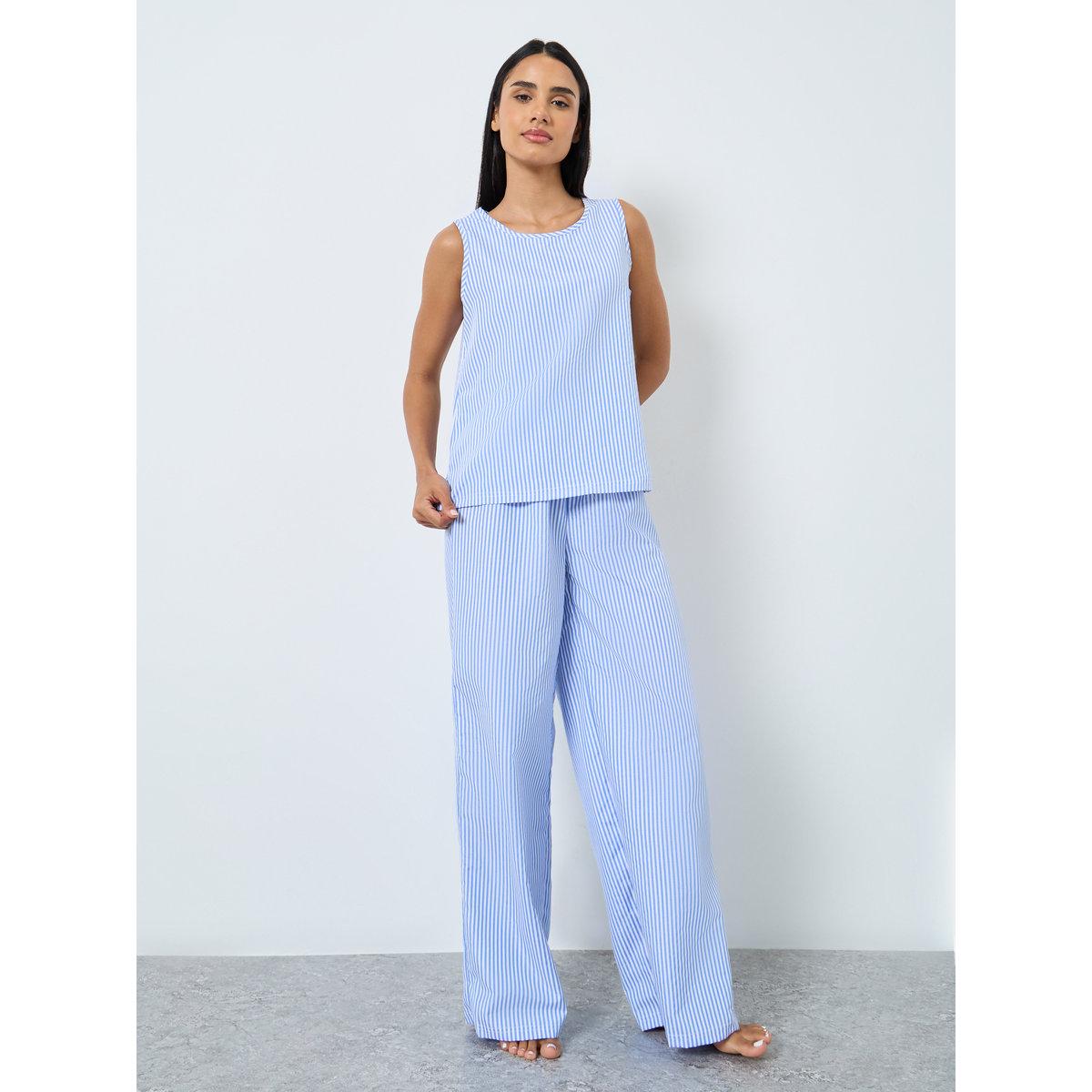 Styli Stripe Tank and Wide Leg Pyjama Set-women-clothing-nightwear-pyjamas-longsets-image-2