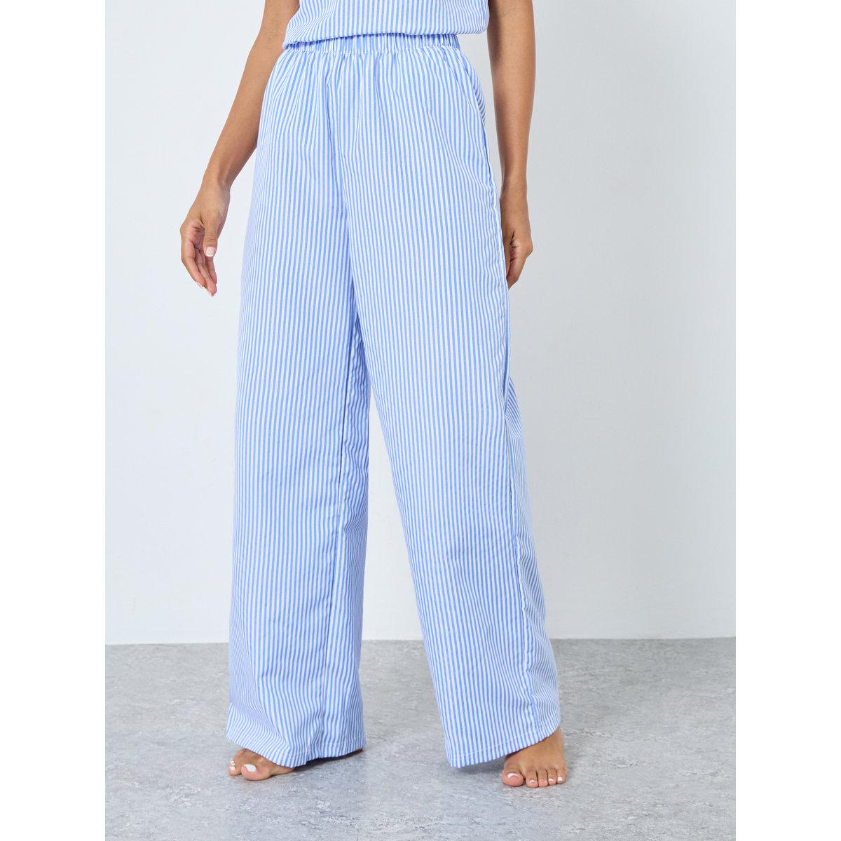 طقم من بنطال بيجاما وتيشيرت كت مخطط-women-clothing-nightwear-pyjamas-longsets-image-5