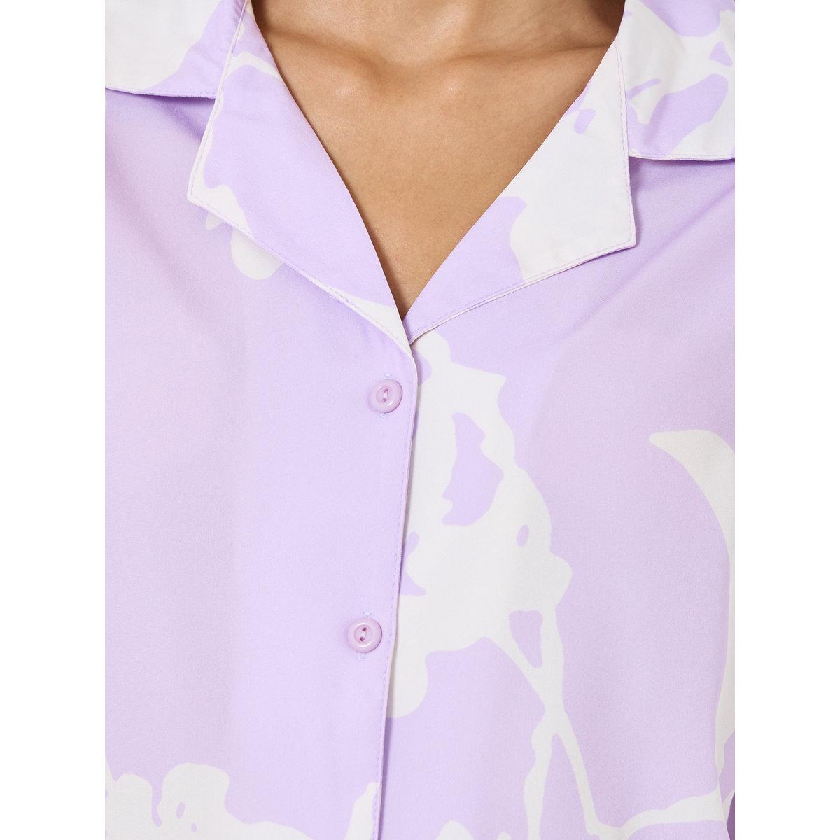 Styli Large Scale Tonal Floral Print Shirt and Pyjama Set-women-clothing-nightwear-pyjamas-longsets-image-4