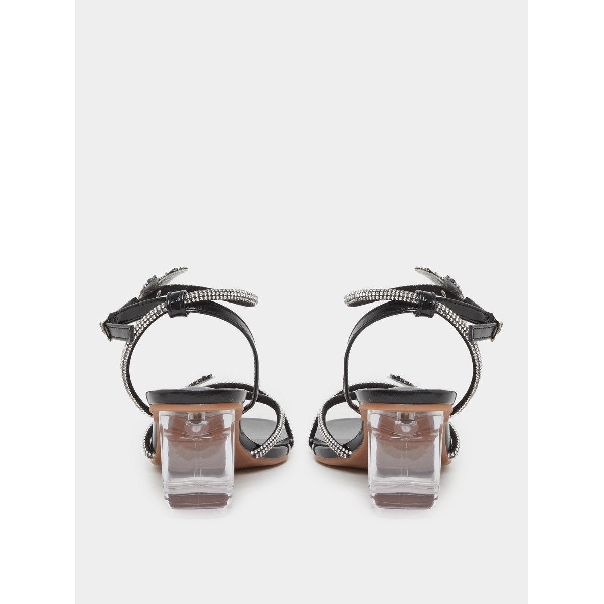 Styli Embellished Butterfly Cross Strap Block Heel Sandals-women-shoes-sandals-heeled-image-4