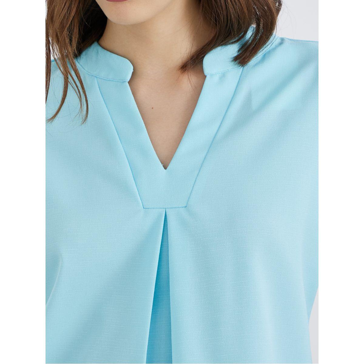 Styli Women Turquoise Solid Blouse-women-clothing-shirtsandblouses-blouses-image-4
