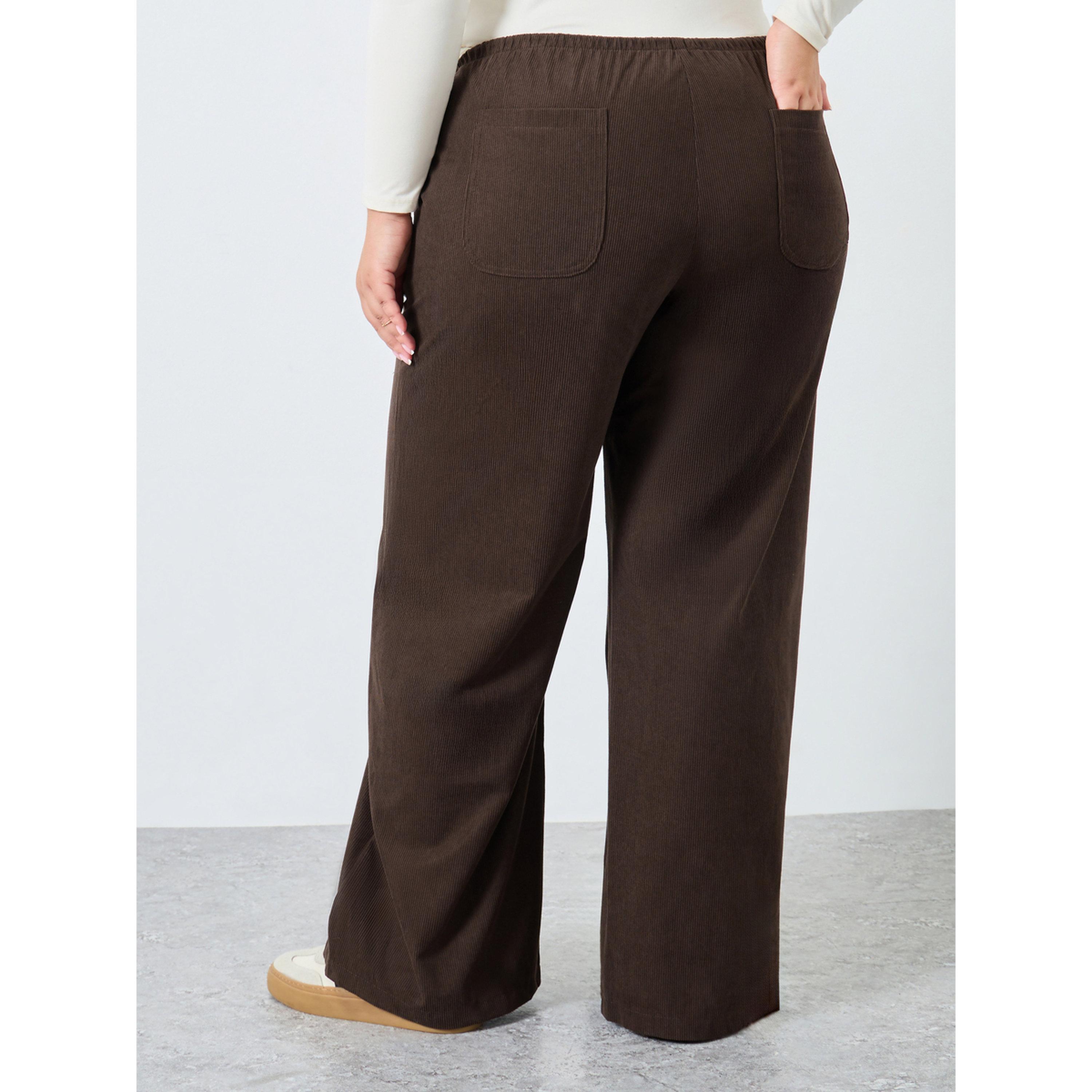بنطال واسع الأرجل بمقاس كبير للنساء-women-clothing-bottoms-joggers-image-5