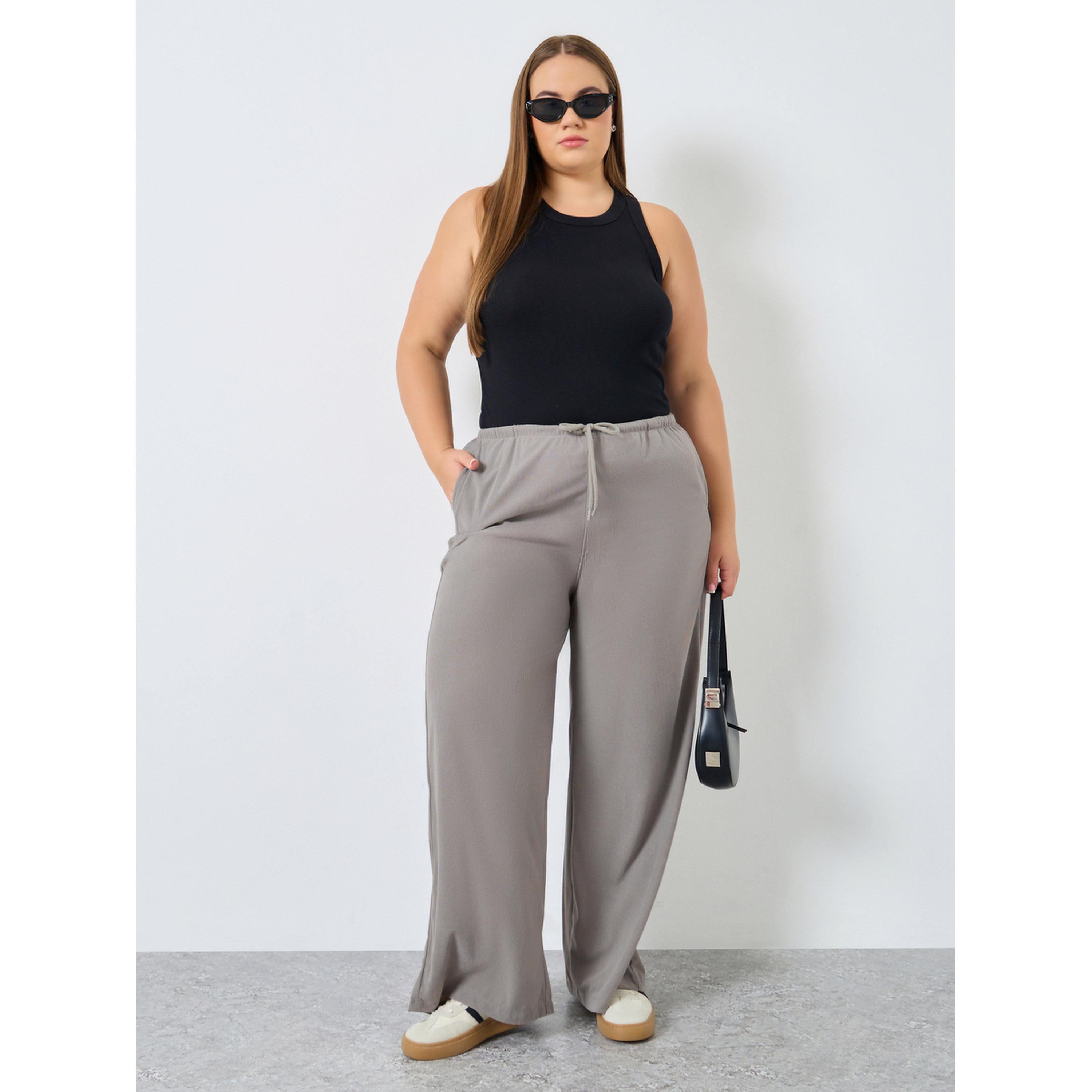 بنطال واسع الأرجل بمقاس كبير للنساء-women-clothing-bottoms-joggers-image-2